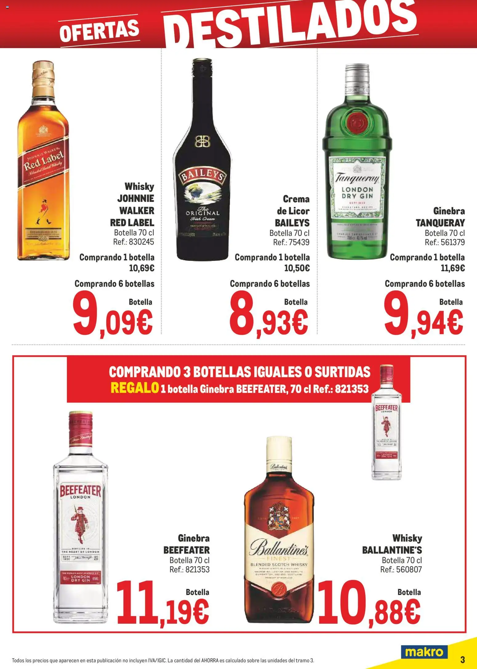 Makro - Precios Norte II │ válido desde el 09.03.2026 | Página: 3 | Productos: Licor, Ginebra, Crema, Whisky
