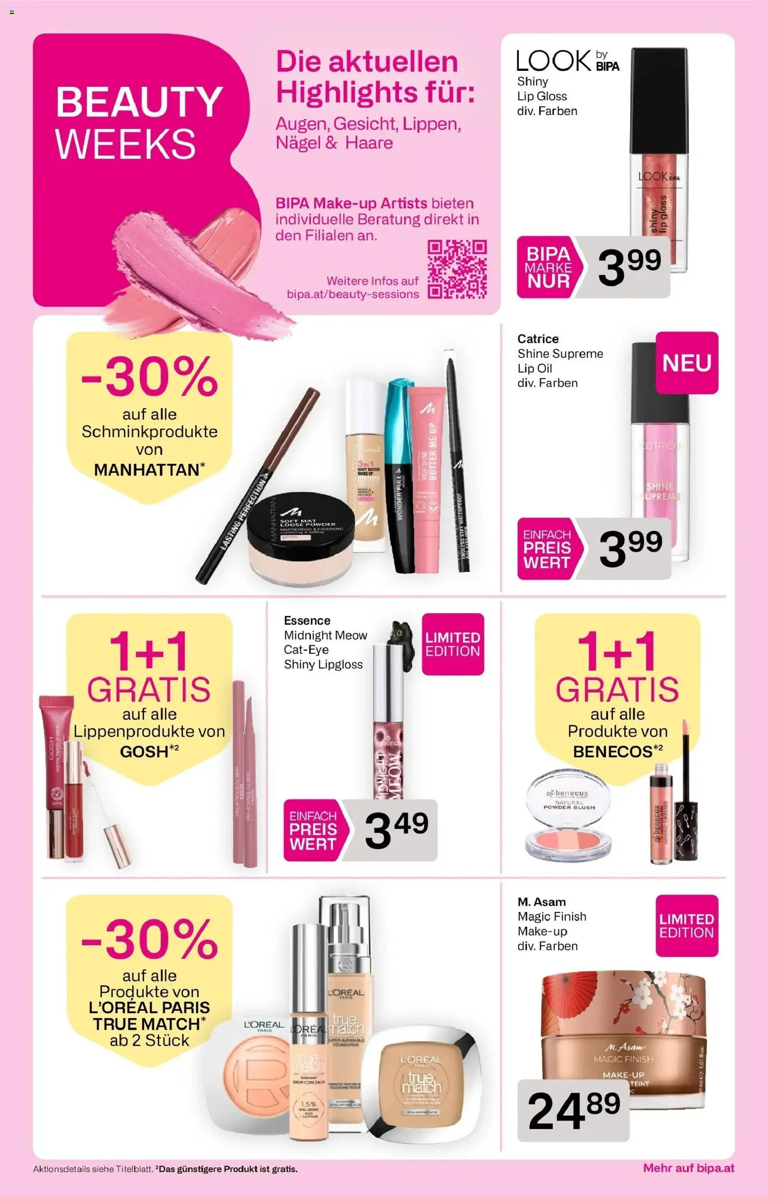 Bipa Aktuelles Flugblatt von 15.10.2026 - Aktuelle Angebote | Seite: 2 | Produkte: Lipgloss, Butter