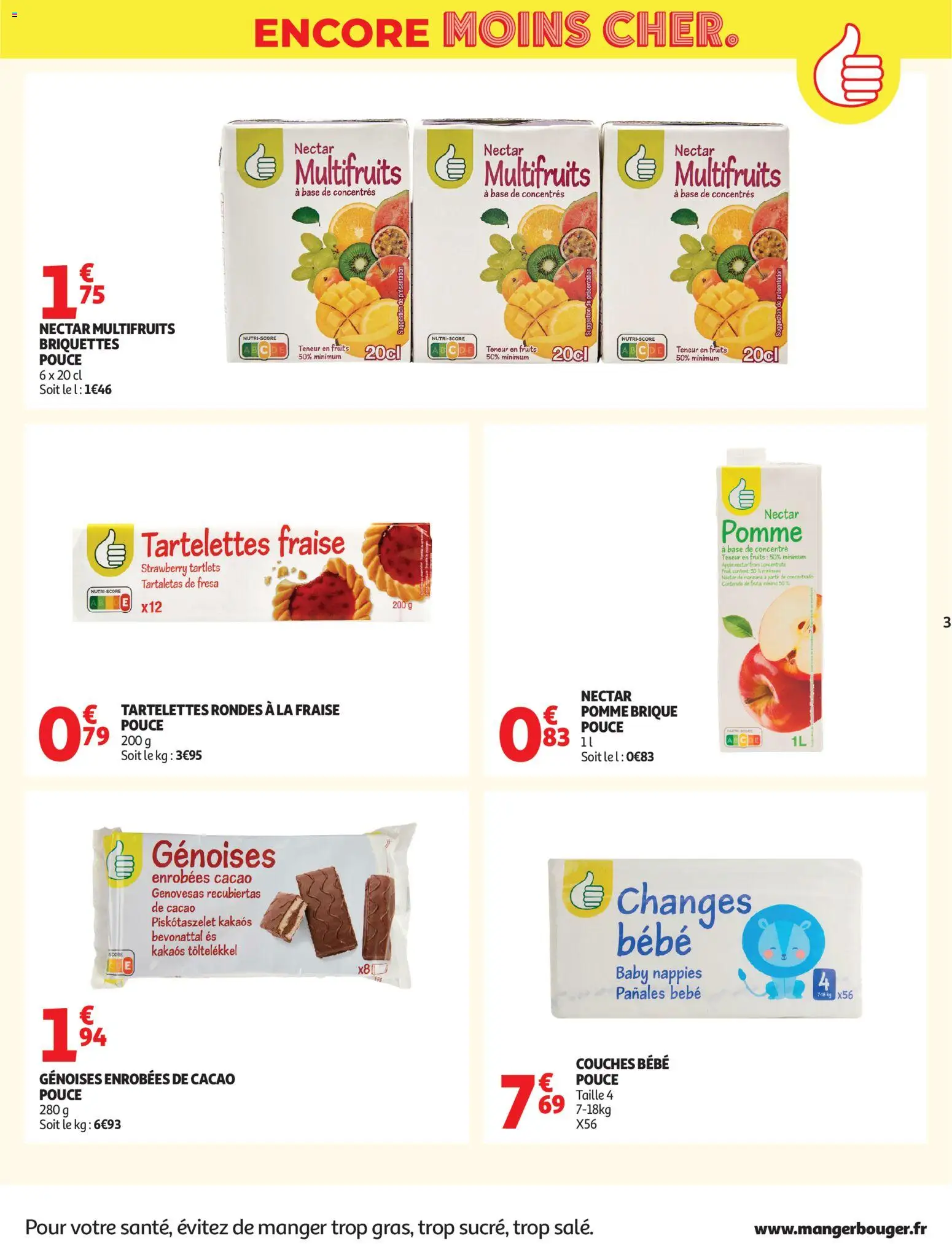 {H1} | Page: 3 | Produits: Couches Bebe, Fraise, Couches, Pomme