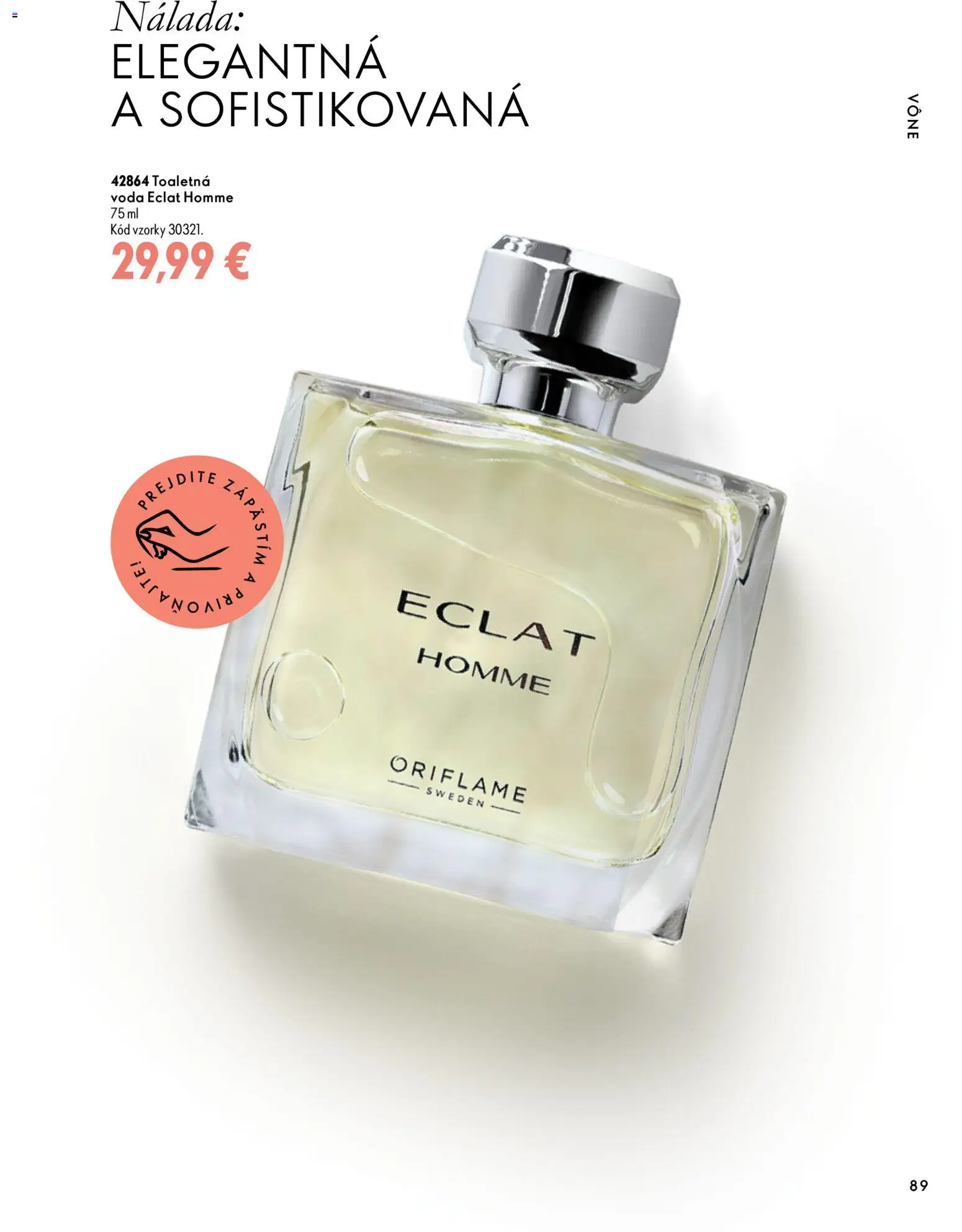 Nové Oriflame akcie – leták je platný od 30.09.2026 | Strana: 89 | Produkty: Toaletná voda, Voda