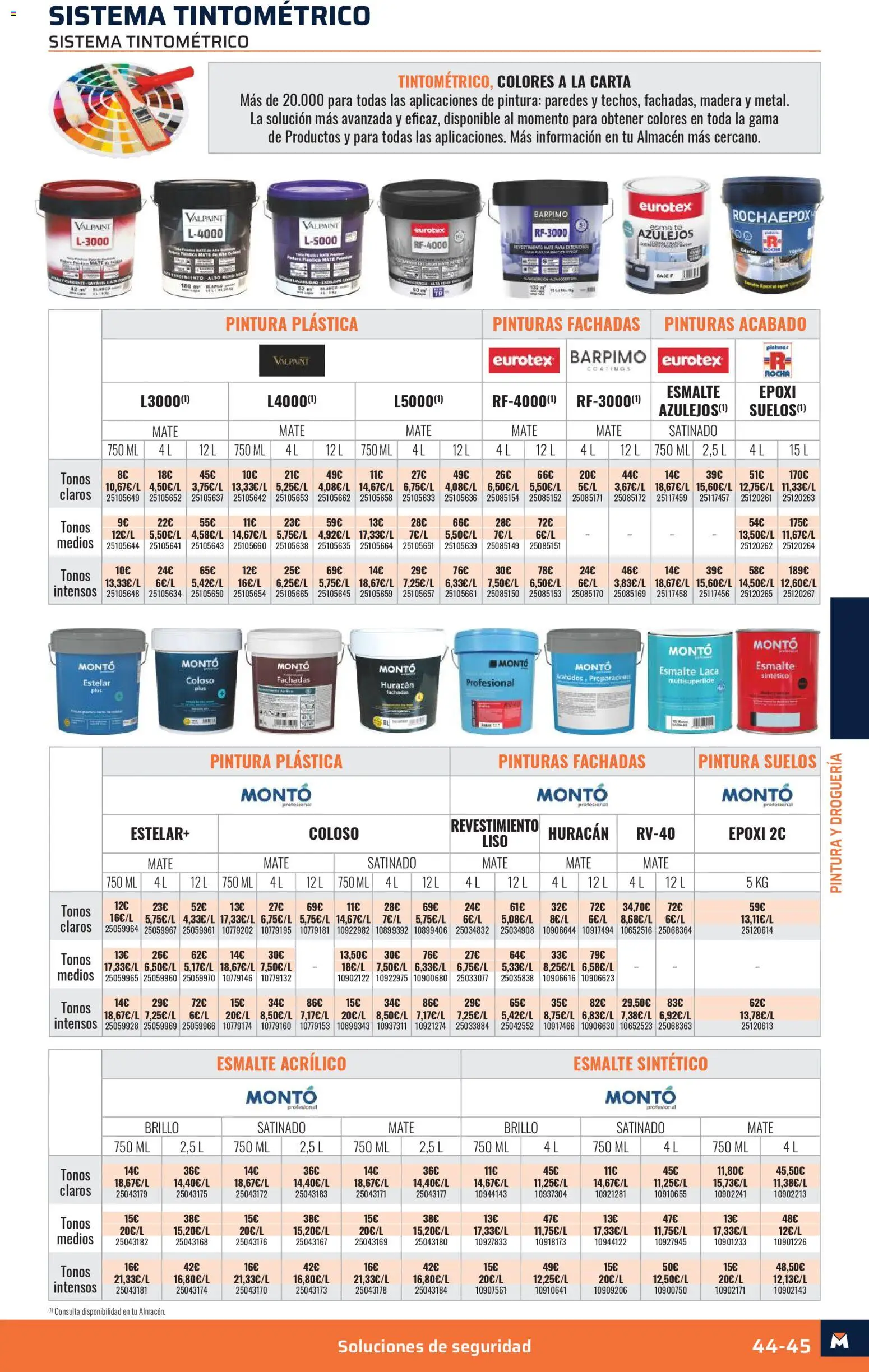 Obramat - Reformas Otono Imprenta Almacenes 10 Valladolid 2026 │ válido desde el 09/10/2026 | Página: 45 | Productos: Pintura plástica, Azulejos