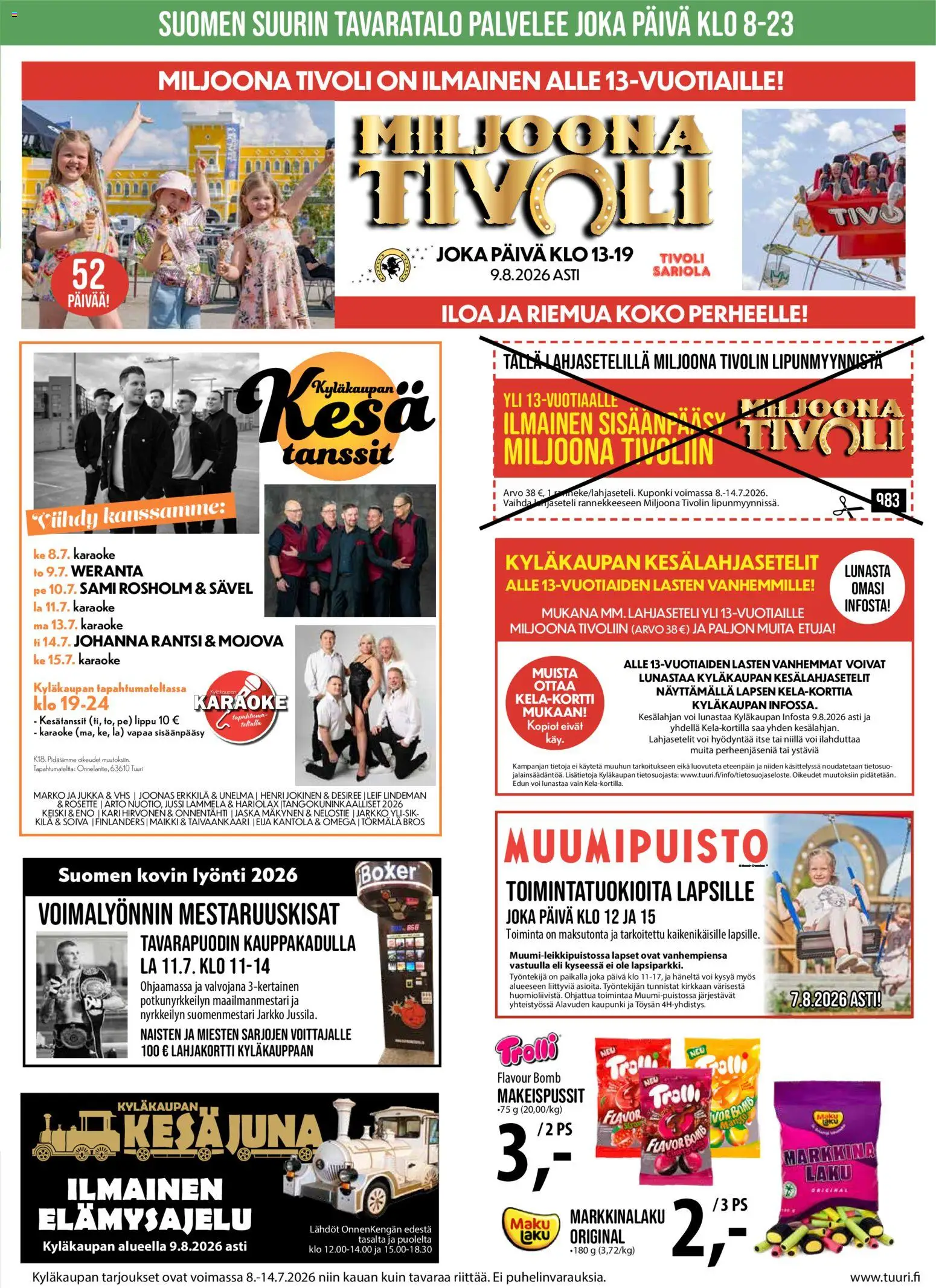 Tuuri tarjoukset – voimassa 08/07/2026 alkaen | Sivu: 2 | Tuotteet: Makeispussit, Mango, Voi