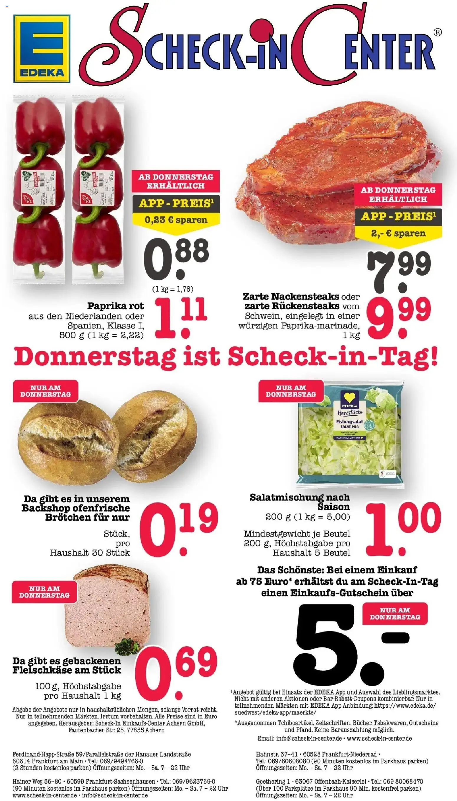Edeka Prospekt Frankfurt Am Main (ab 17.08.2026) » Angebote Online | Seite: 64 | Produkte: Nackensteaks, Paprika rot, Paprika, Salat