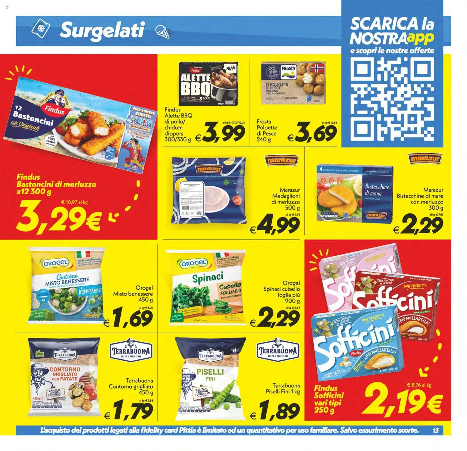 Volantino SuperConveniente del 29.05.2026 | Pagina: 13 | Prodotti: Pollo, Mozzarella, Spinaci, Piselli
