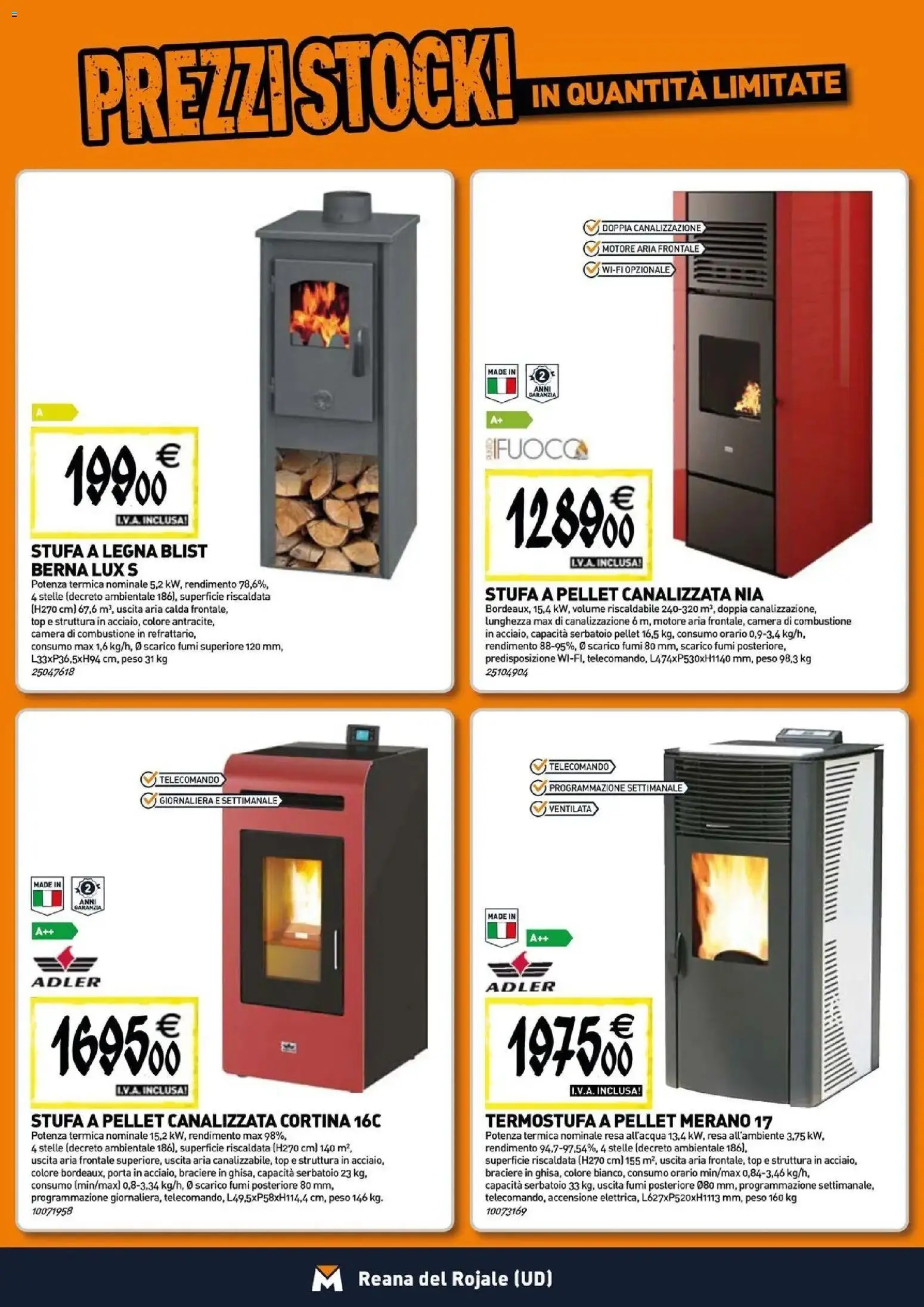 Nuovo TECNOMAT catalogo Reana del Rojale dal 27/08/2026 > offerte anteprima 🛍️ | Pagina: 9 | Prodotti: Pellet, Telecomando, Stufa a legna, Top