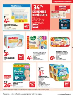 Auchan Produits laitiers - Voorbeeld van een folder van Auchan, geldig van 05.05.2026 | Pagina: 35 | Producten: Pampers, La, Pyjama