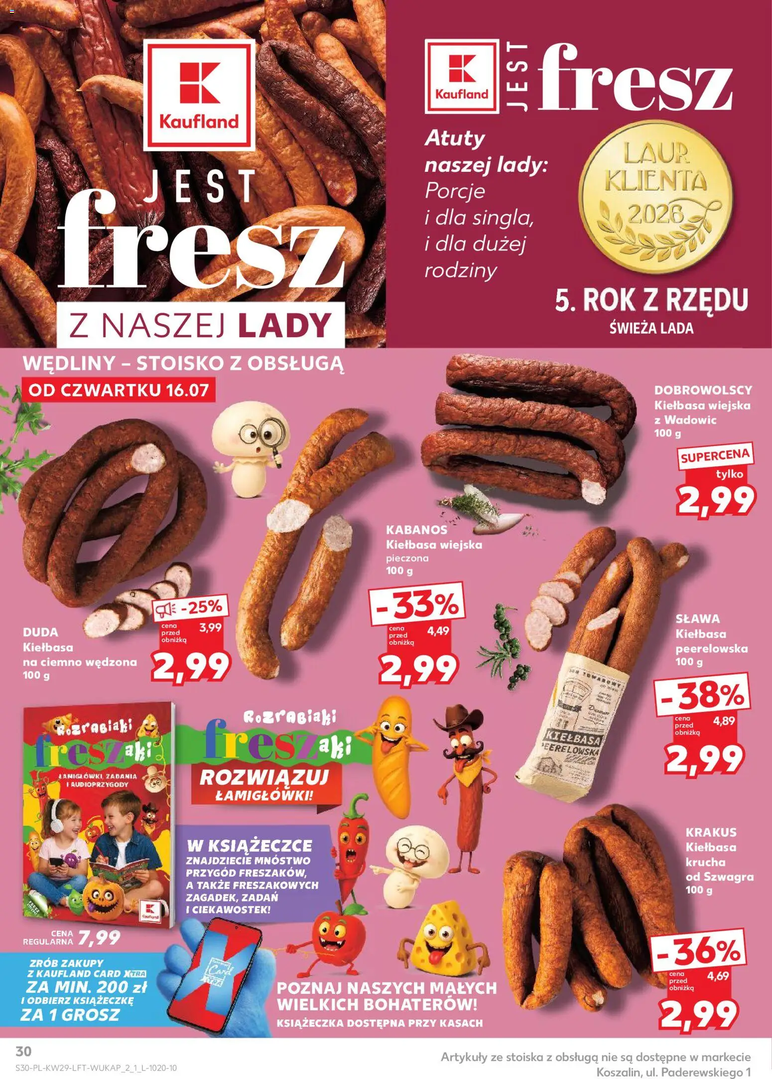 Kaufland Polsko leták od 16.07.2026 | Strana: 30 | Produkty: Kabanos