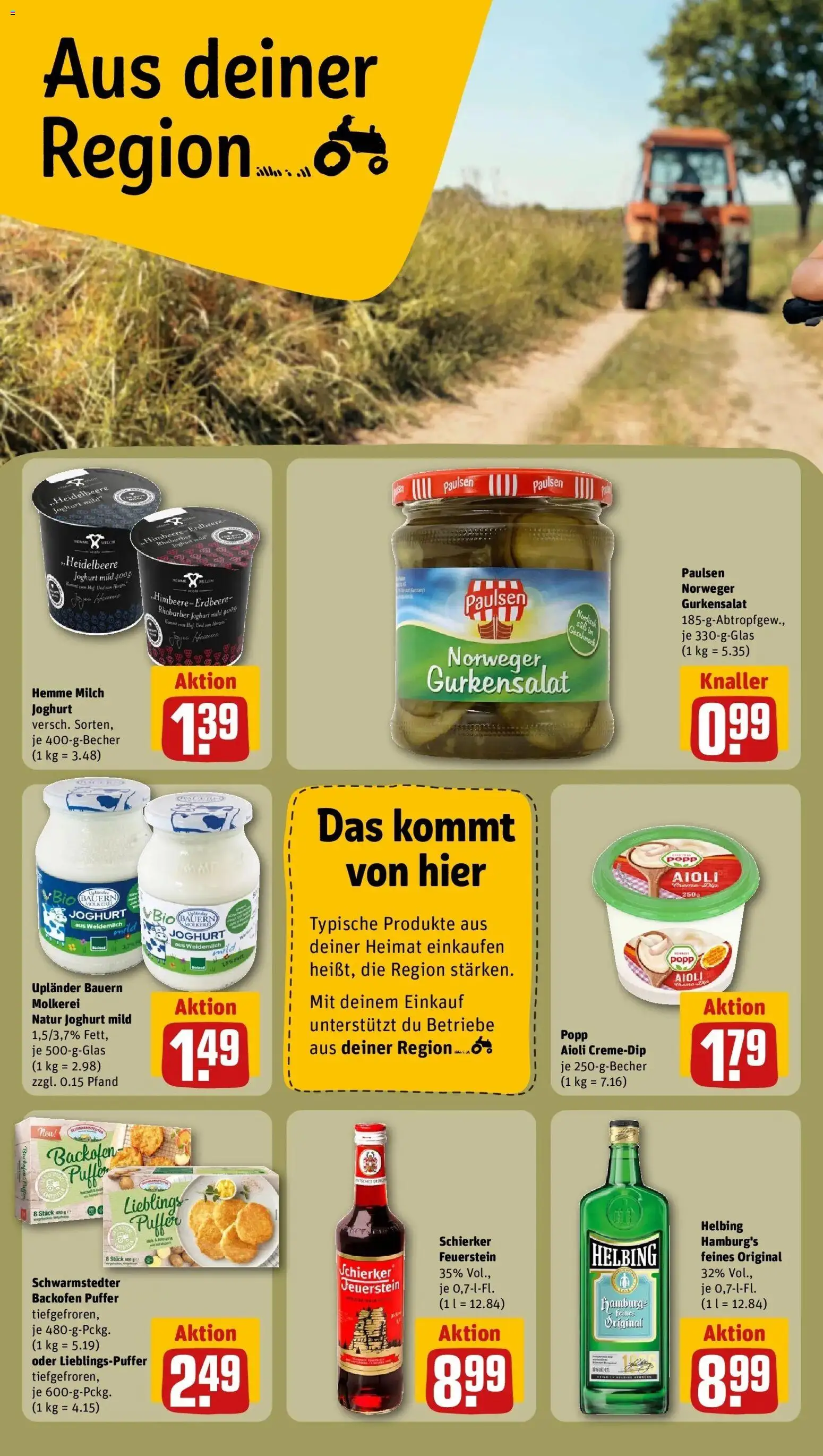 REWE Prospekt ab 24.08.2026 zum Blättern » Angebote | Seite: 22 | Produkte: Milch, Joghurt, Backofen, Rhabarber