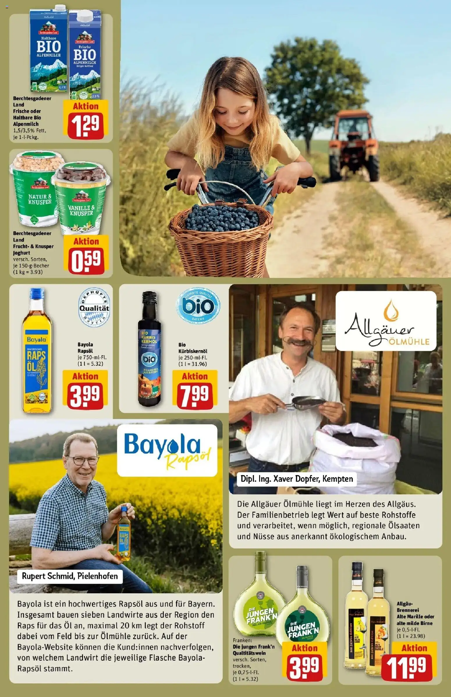 Rewe Prospekt München – gültig ab 27.07.2026 | Seite: 25 | Produkte: Kürbiskernöl, Joghurt, Rapsöl, Wein