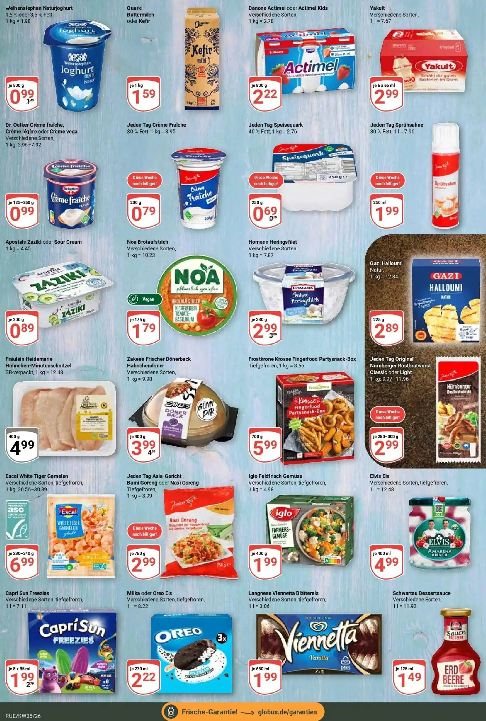 Globus Prospekt Rüsselsheim (ab 24.08.2026) » Angebote online | Seite: 12 | Produkte: Actimel, Kefir, Buttermilch, Creme