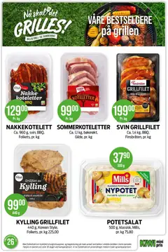 Forhåndsvisning av NAKKEKOTELETTER, Nakke koteletter, Folket's, pr. kg gyldig fra 22/06/2026 | Side: 10