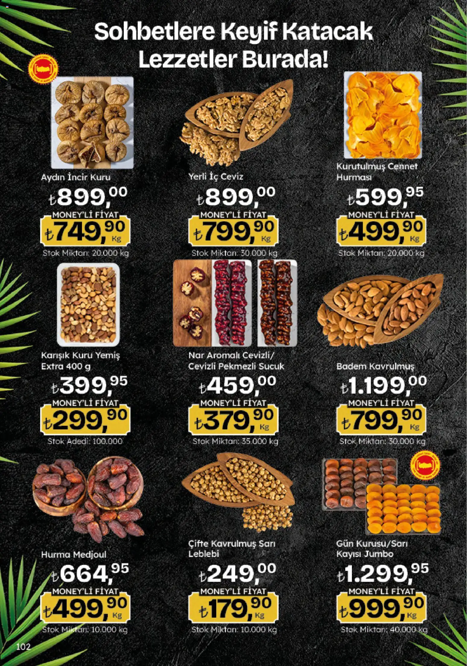 Migros Katalog - 5M Migroskop Dijital - 04.06.2026 tarihinden itibaren geçerlidir | Sayfa: 102 | Ürünler: Badem, Hurma, Ceviz, Nar