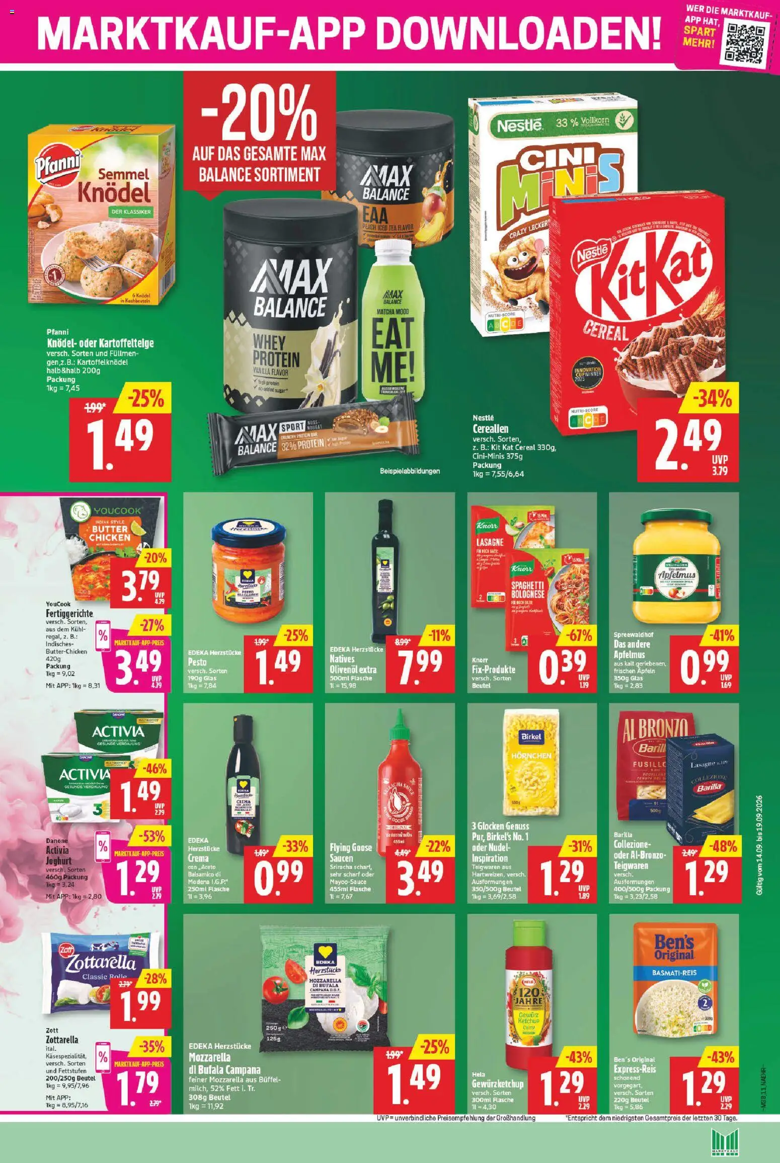 Marktkauf Prospekt – gültig ab 14.09.2026 | Seite: 11 | Produkte: Joghurt, Fertiggerichte, Ketchup, Apfelmus