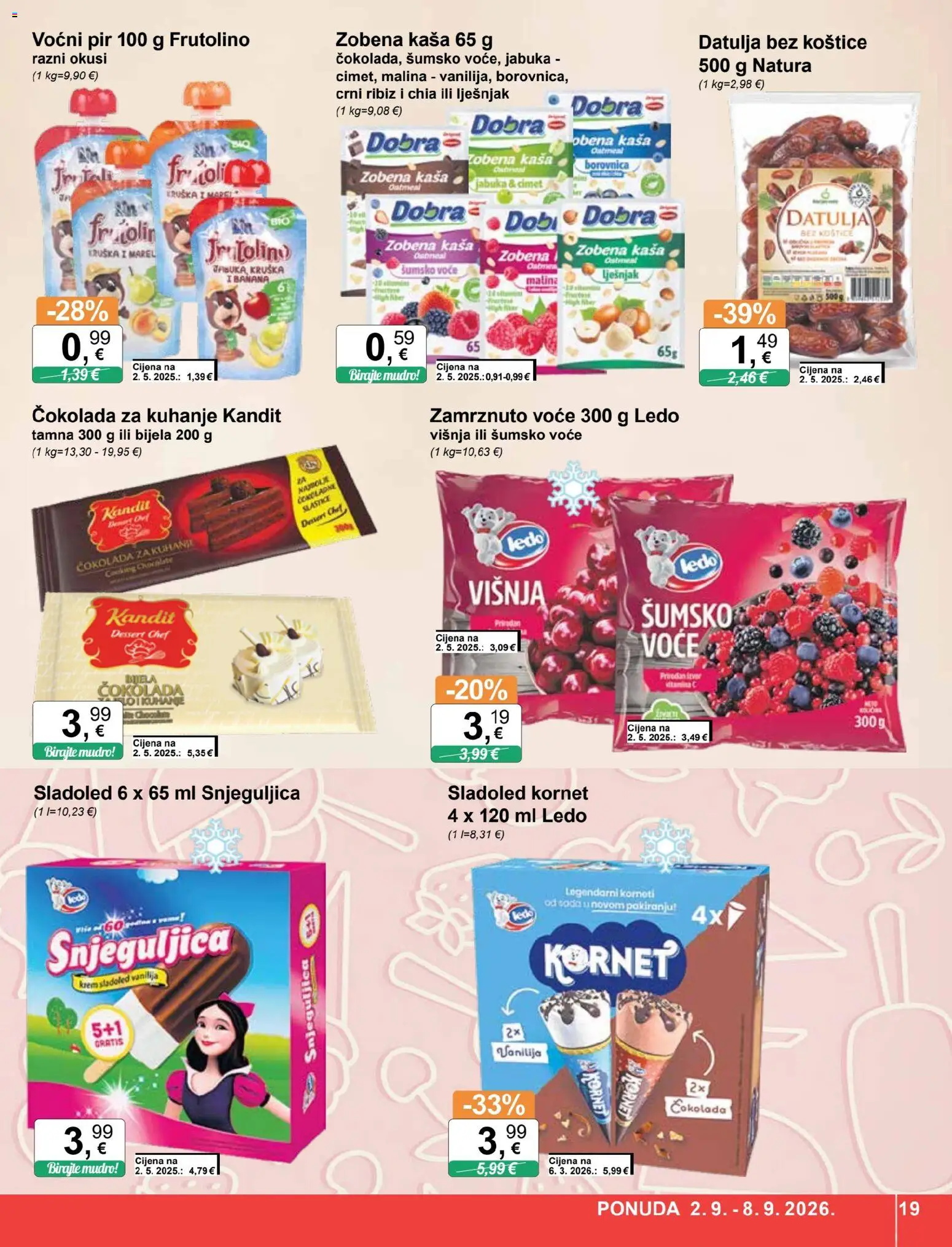 KTC katalog | vrijedi od 02.09.2026 | Stranica: 19 | Proizvodi: Ledo, Sladoled, Voće, Kruška