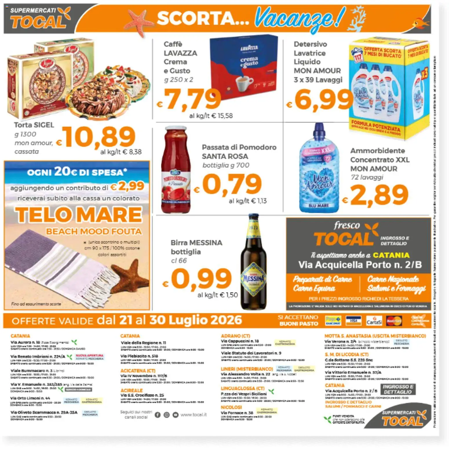 Volantino Tocal del 21/07/2026 | Pagina: 12 | Prodotti: Crema, Birra, Lavatrice, Bottiglia