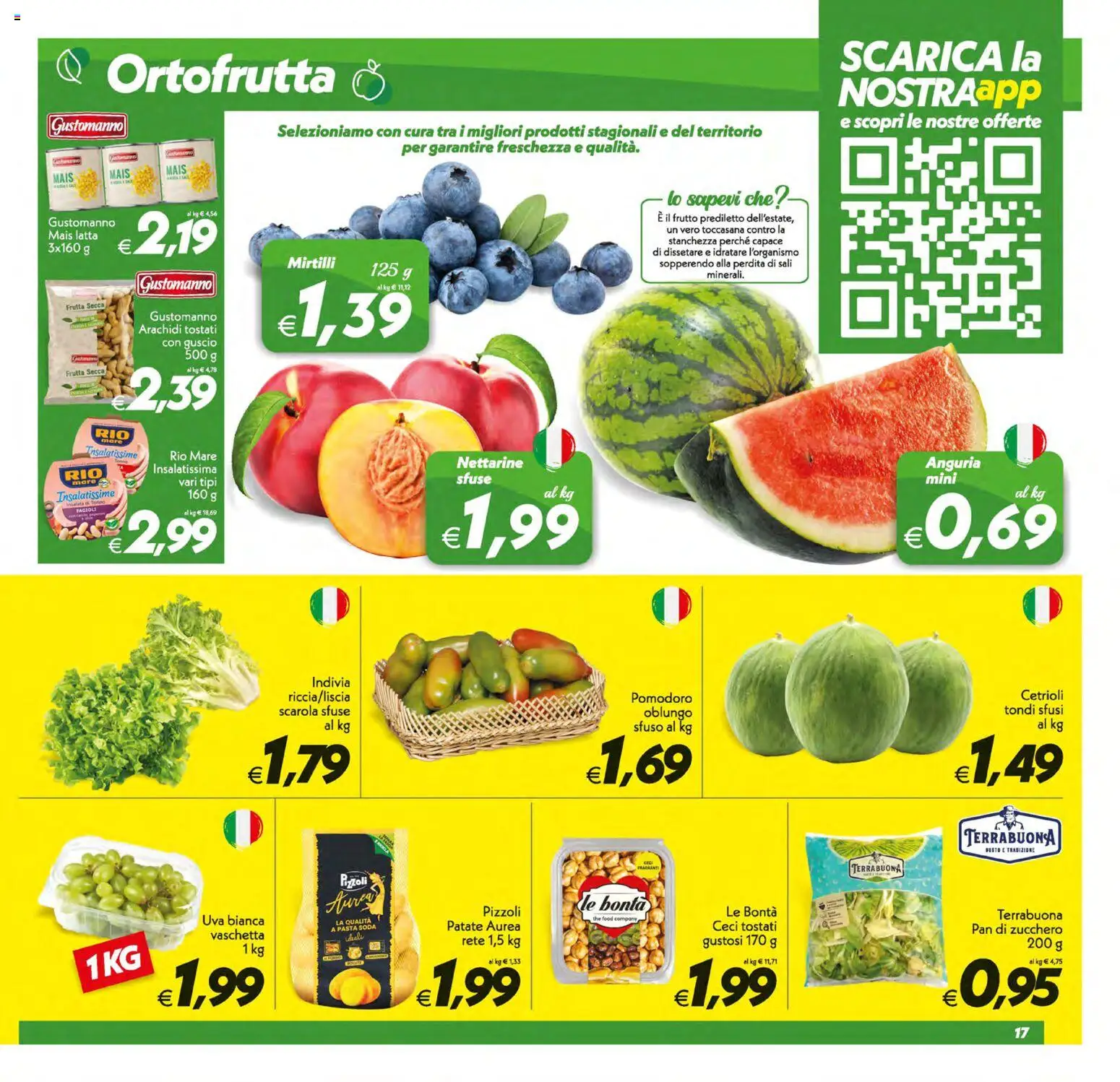 Volantino SuperConveniente del 10/07/2026 | Pagina: 17 | Prodotti: Cetrioli, Uva, Tonno, Mais