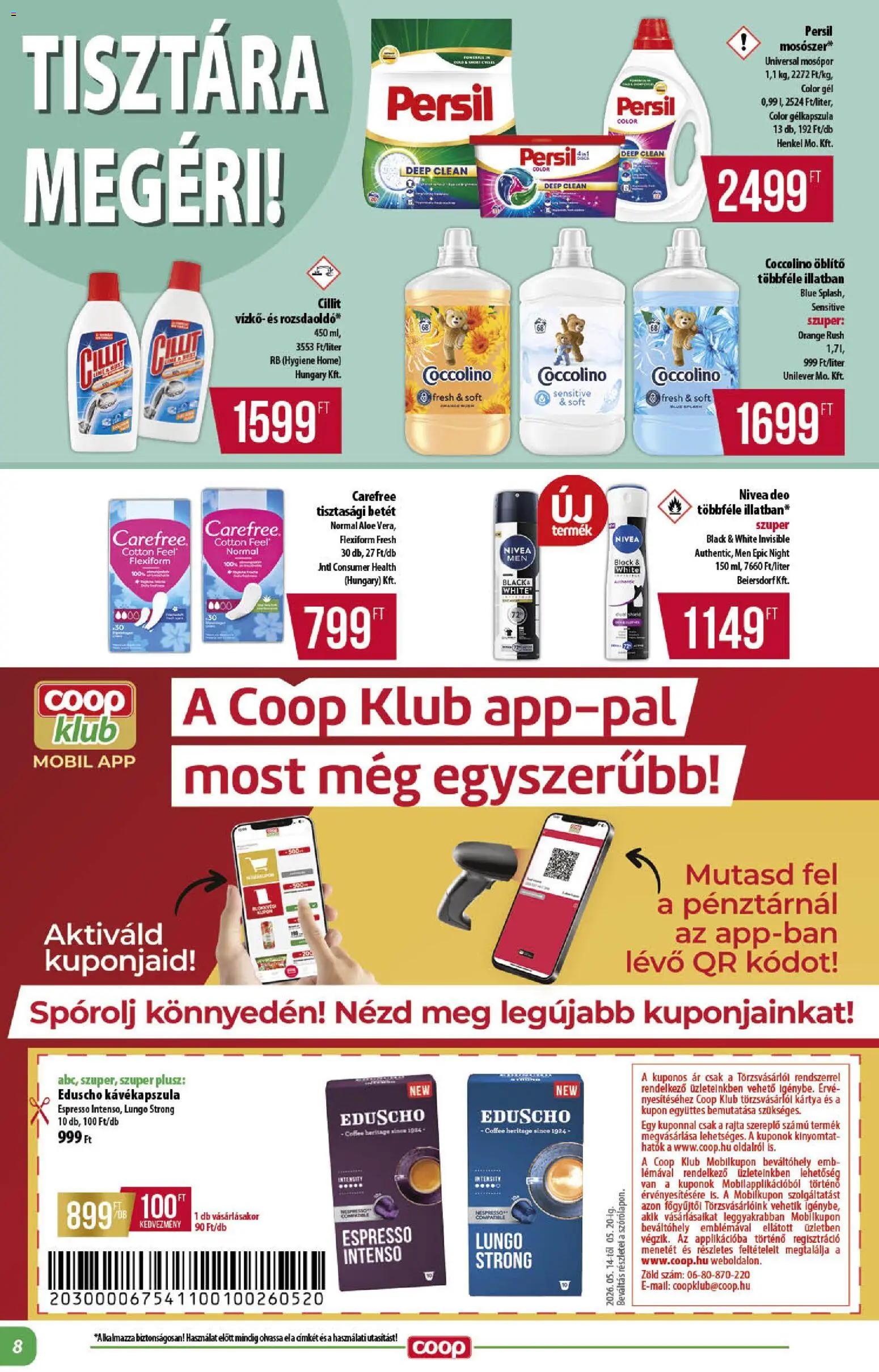 COOP akciós ujság - amely érvényes a következő dátumtól: 14.05.2026 | Oldal: 8