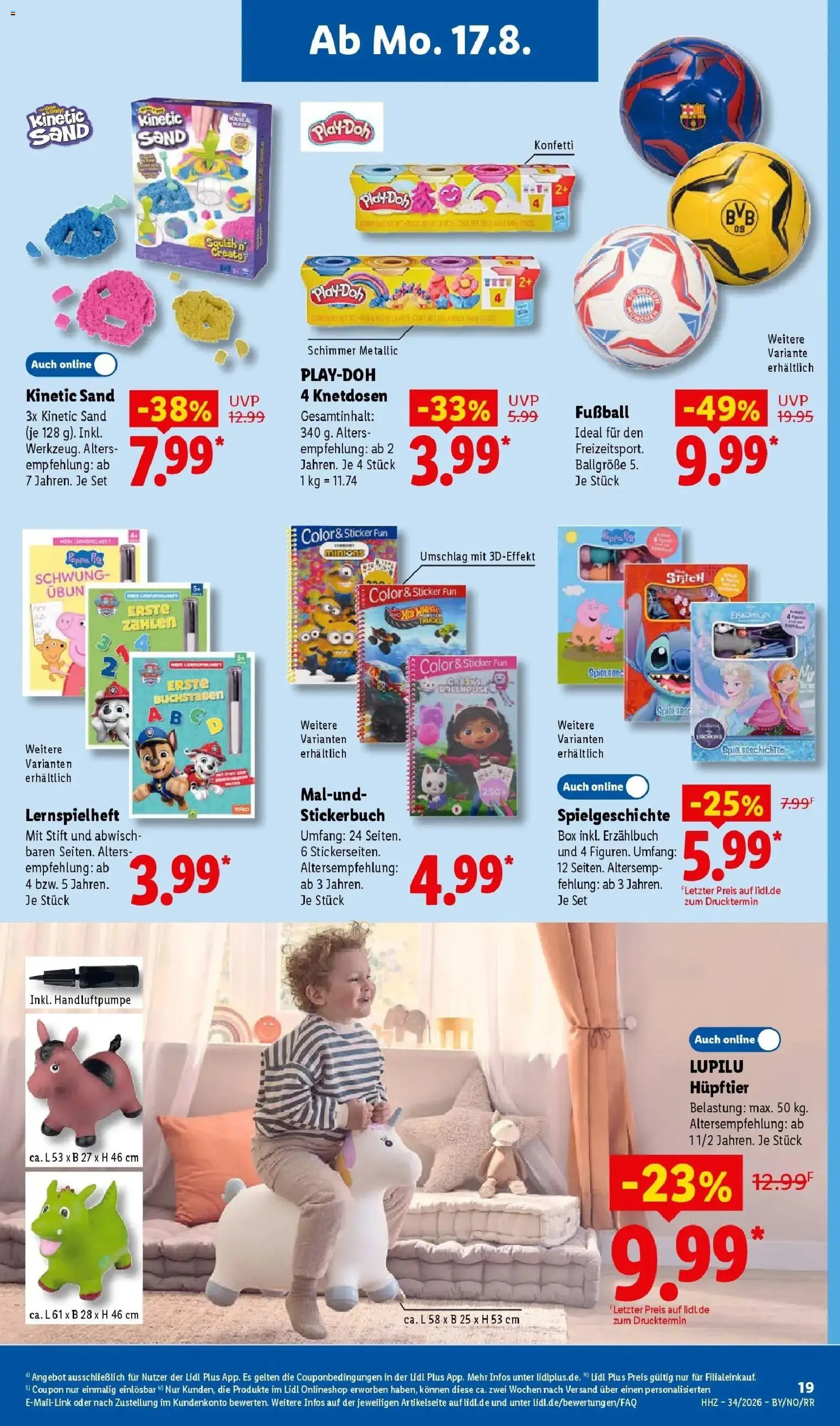 Lidl Prospekt Hof-innenstadt (ab 17.08.2026) zum Blättern » Angebote | Seite: 37 | Produkte: Spiel, Box, Fußball
