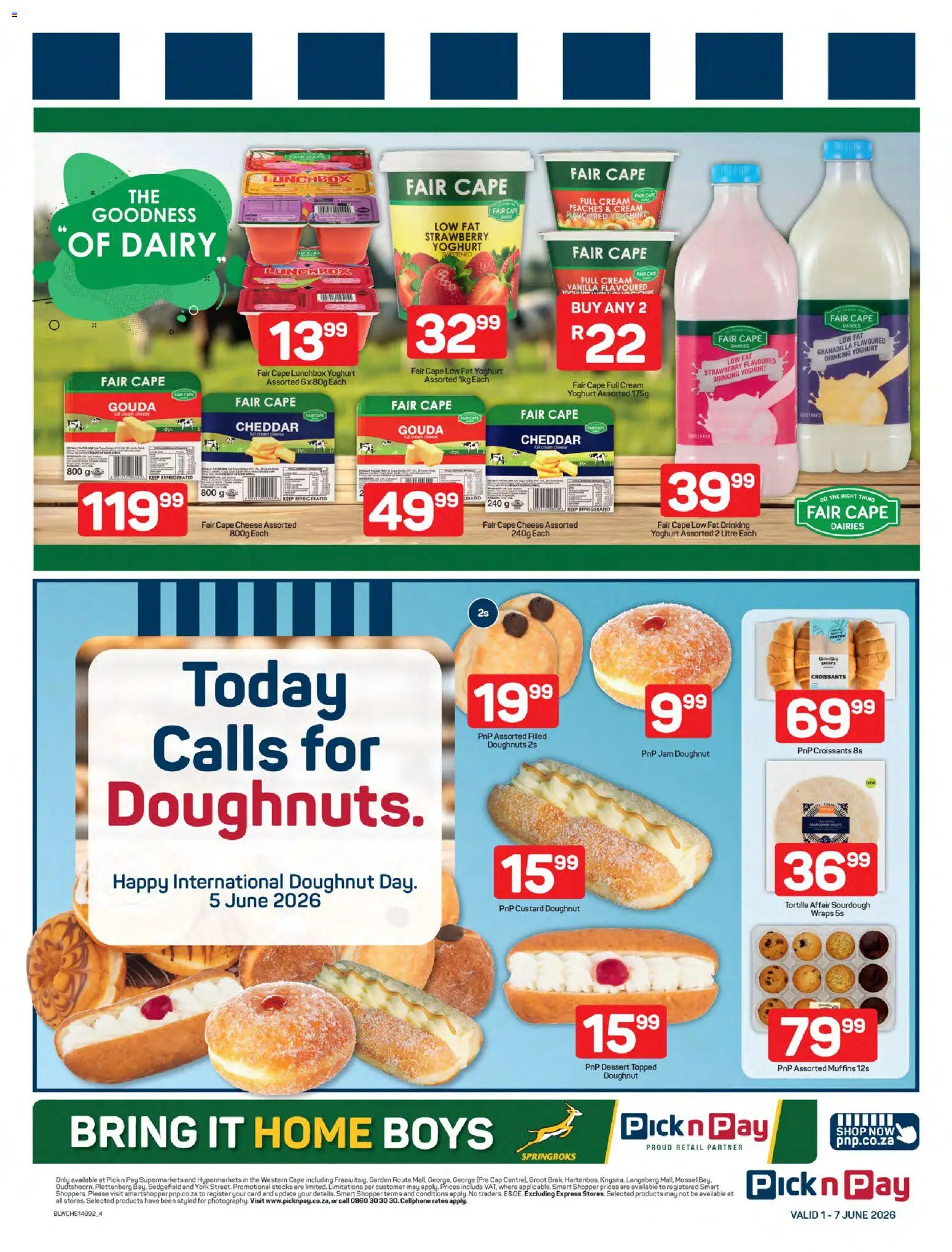New Pick n Pay catalogue – valid from 01.06.2026 | Page: 4 | Products: Muffins, Custard, Jam, Cheese
