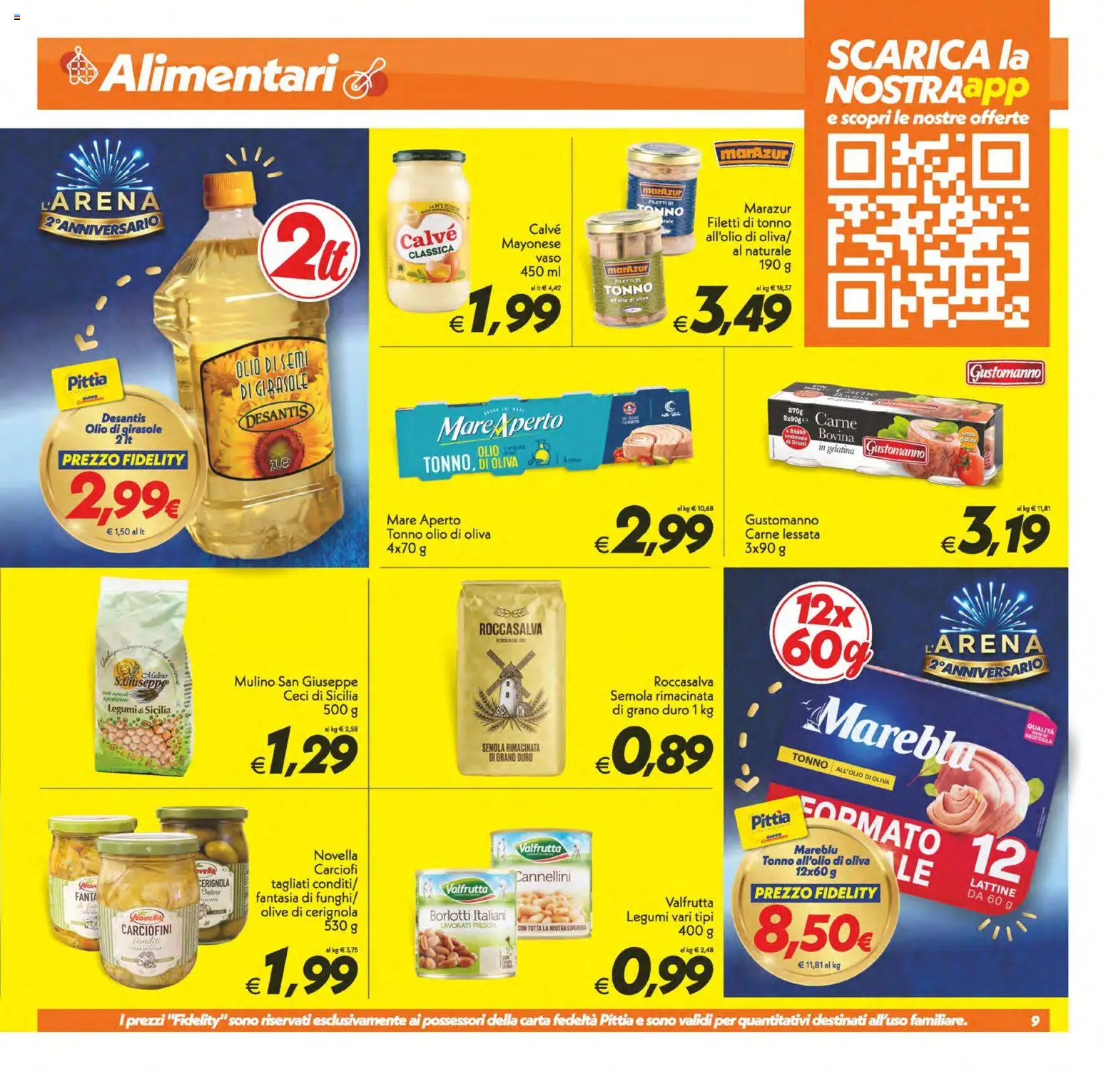 Volantino SuperConveniente del 23/10/2026 | Pagina: 9 | Prodotti: Tonno, Carne, Olio di girasole, Olio di Oliva