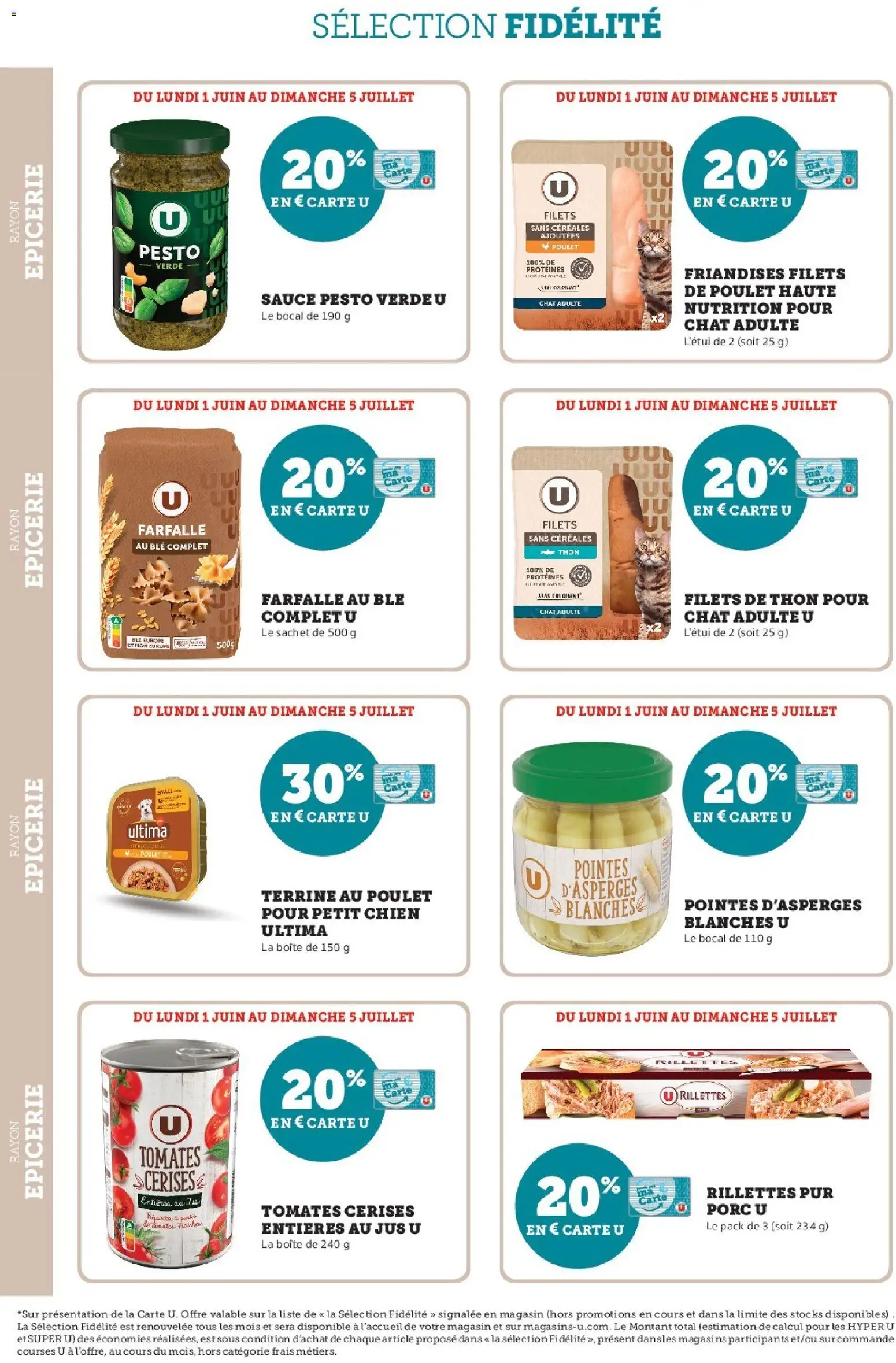 {H1} | Page: 22 | Produits: Cerises, Pesto, Thon, Jus