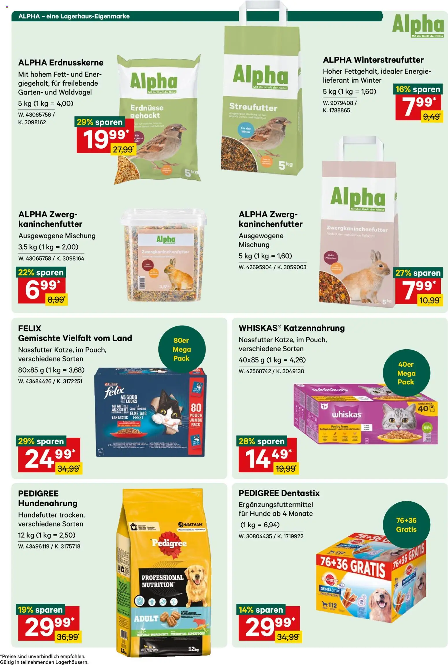 Lagerhaus Flugblatt gültig ab 19.10.2026 | Seite: 4 | Produkte: Erdnüsse, Hundefutter