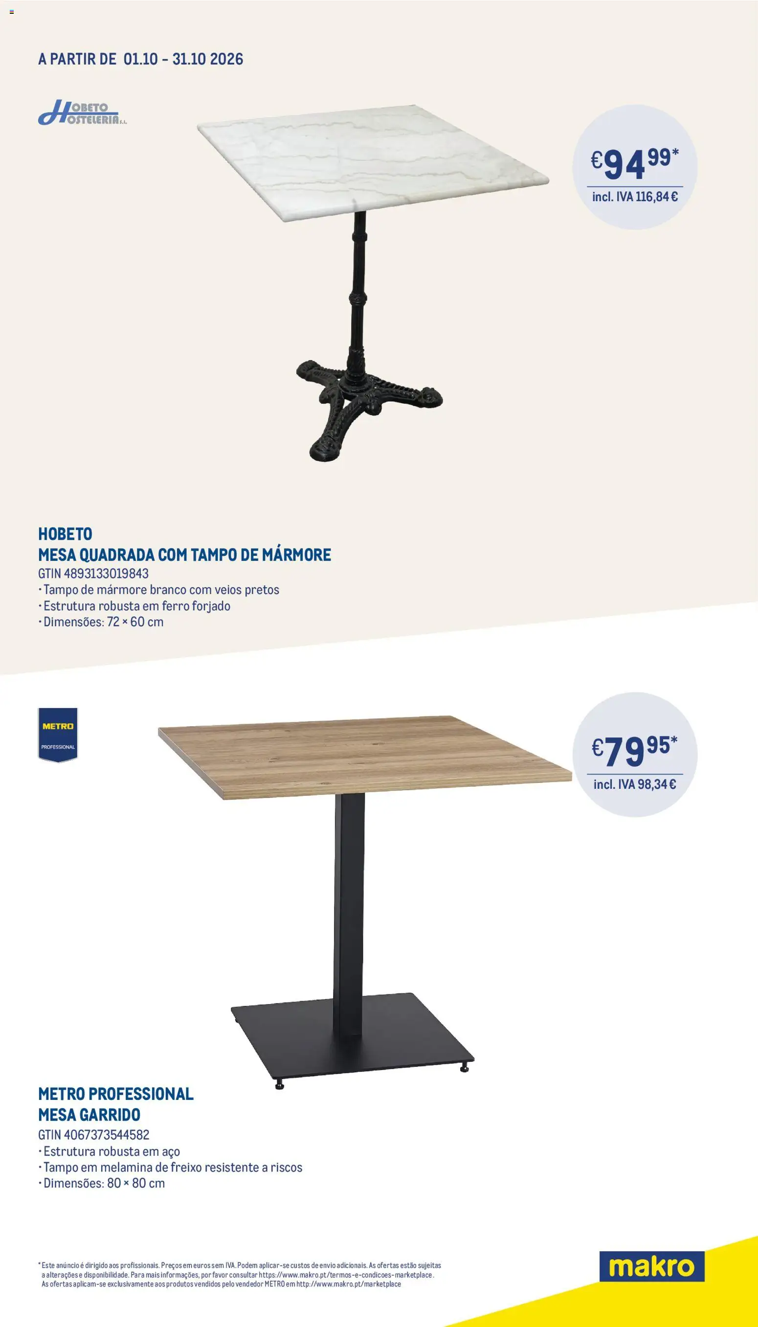 Makro Renove o interior do seu negócio │ válido de 01/10/2026 | Página: 4 | Produtos: Ferro, Mesa