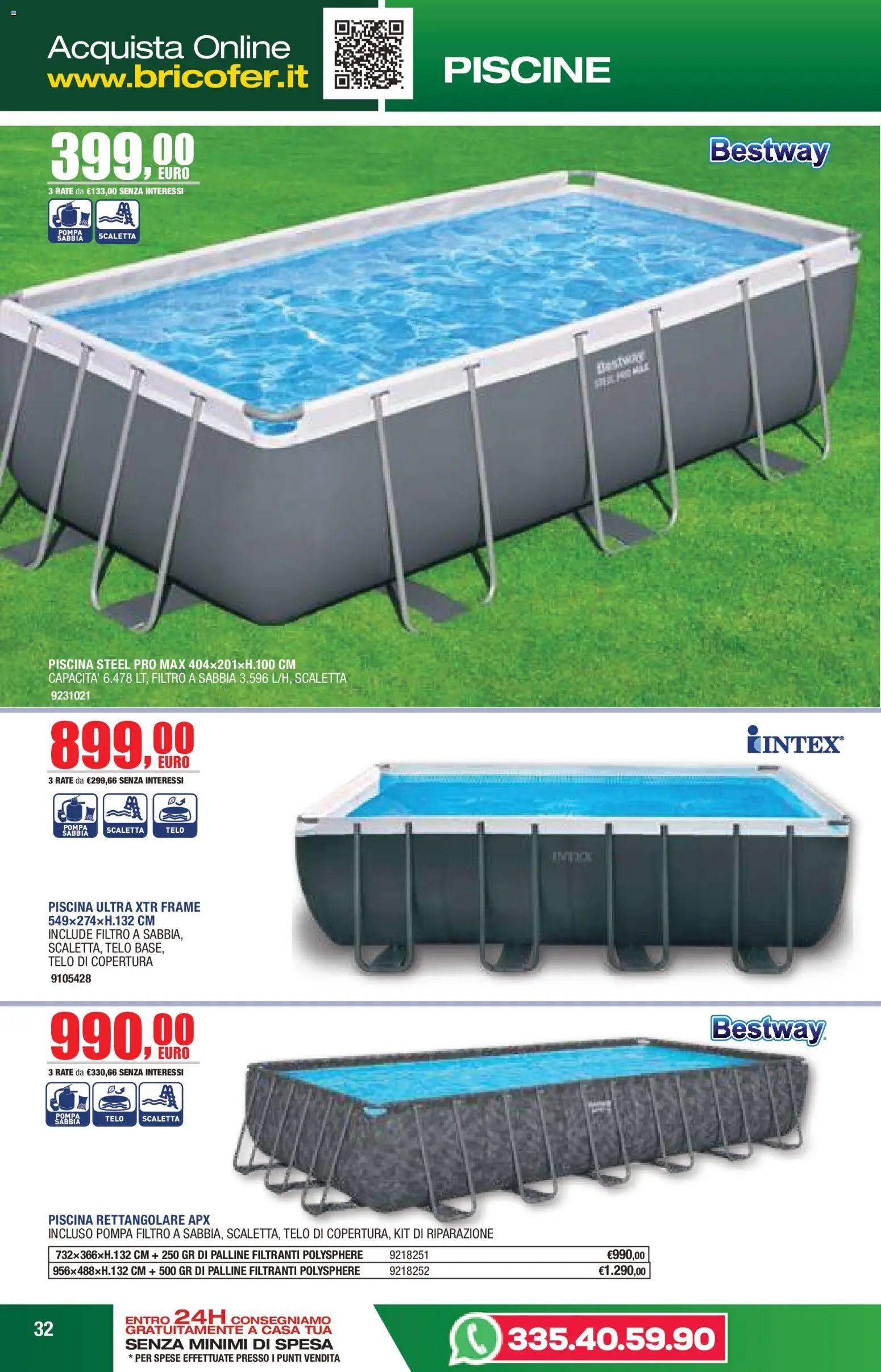 Volantino Bricofer del 14/04/2026 | Pagina: 32 | Prodotti: Scaletta, Piscina