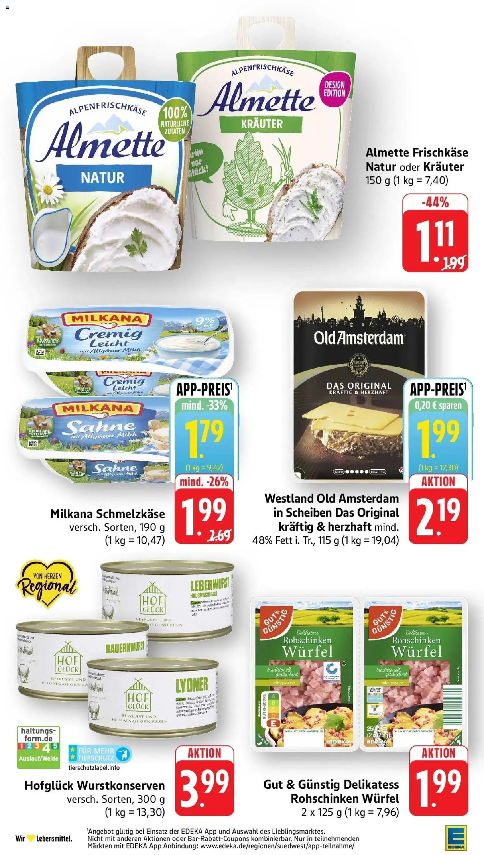 Edeka Prospekt Freiburg (ab 12.10.2026) » Angebote Online | Seite: 16 | Produkte: Almette, Milch, Milkana, Sahne