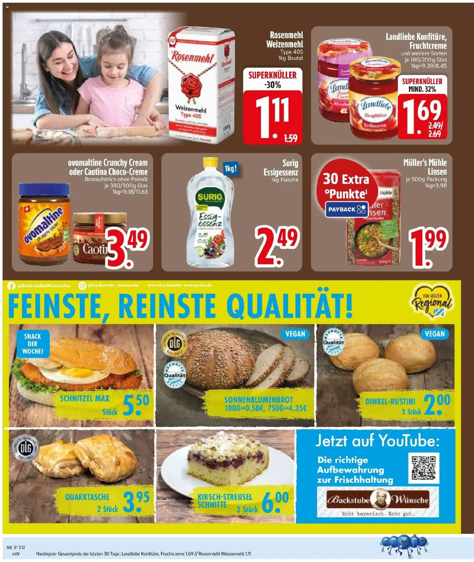 Edeka prospekt Falkenberg – gültig ab 27.07.2026 | Seite: 14 | Produkte: Mühle, Weizenmehl, Schnitzel, Erdbeeren