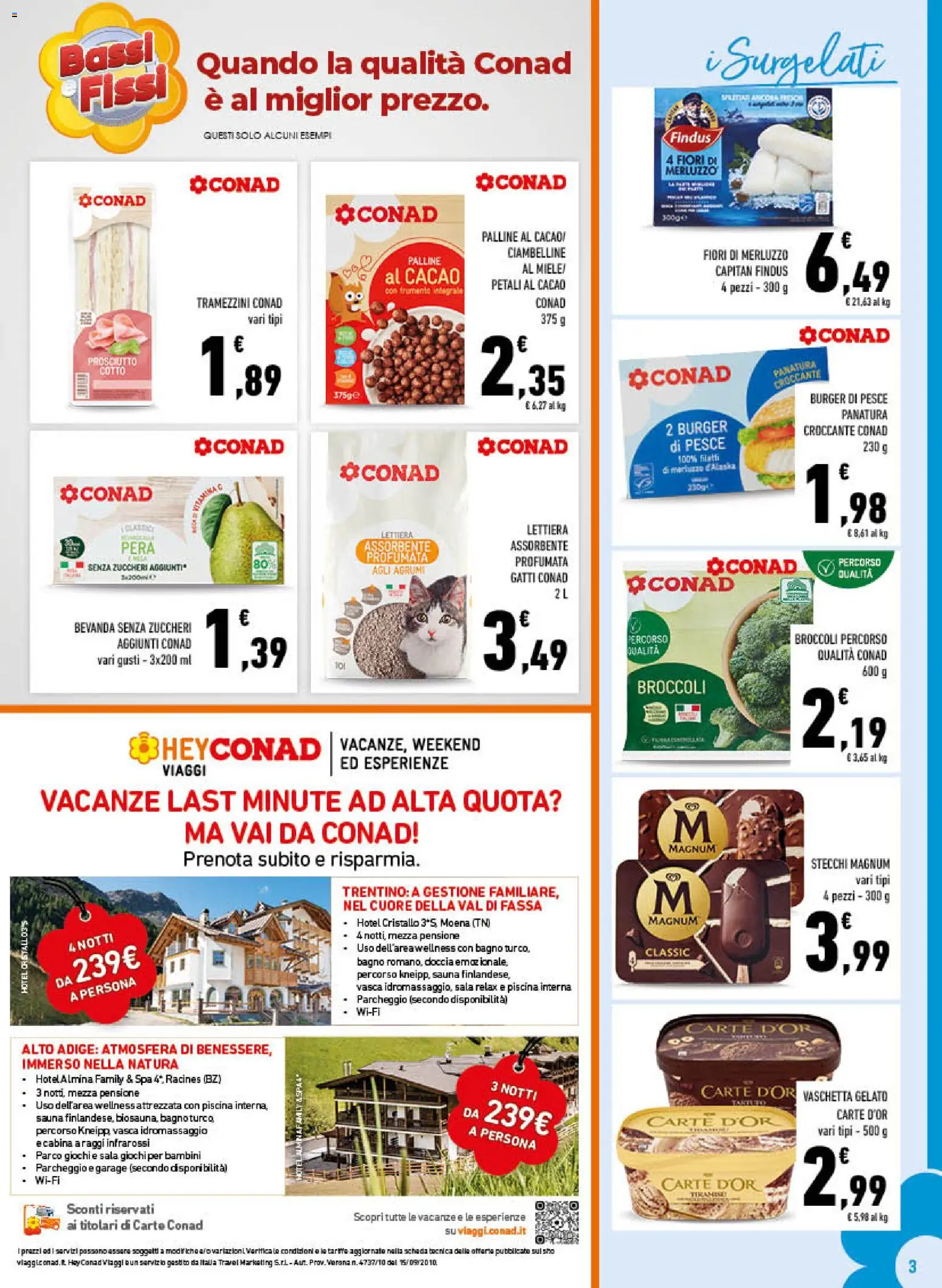 Volantino Conad del 26/08/2026 | Pagina: 3 | Prodotti: Prosciutto, Agrumi, Fiori, Miele