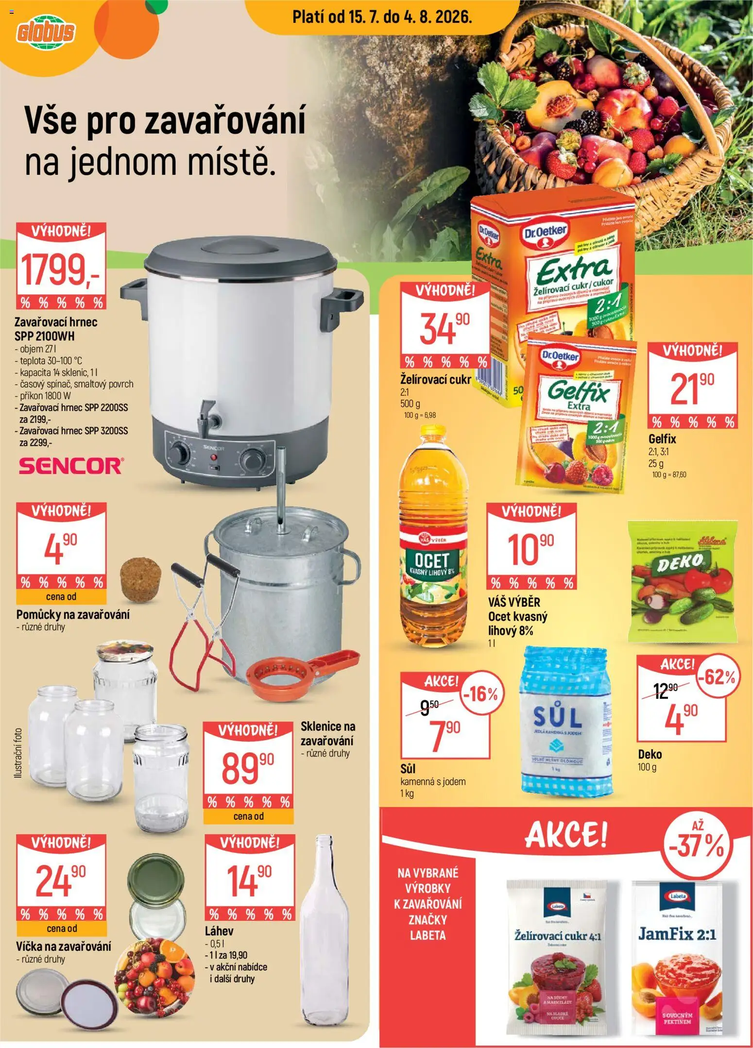 Globus leták od 15.07.2026 | Strana: 24 | Produkty: Globus, Želírovací cukr, Cukr, Láhev