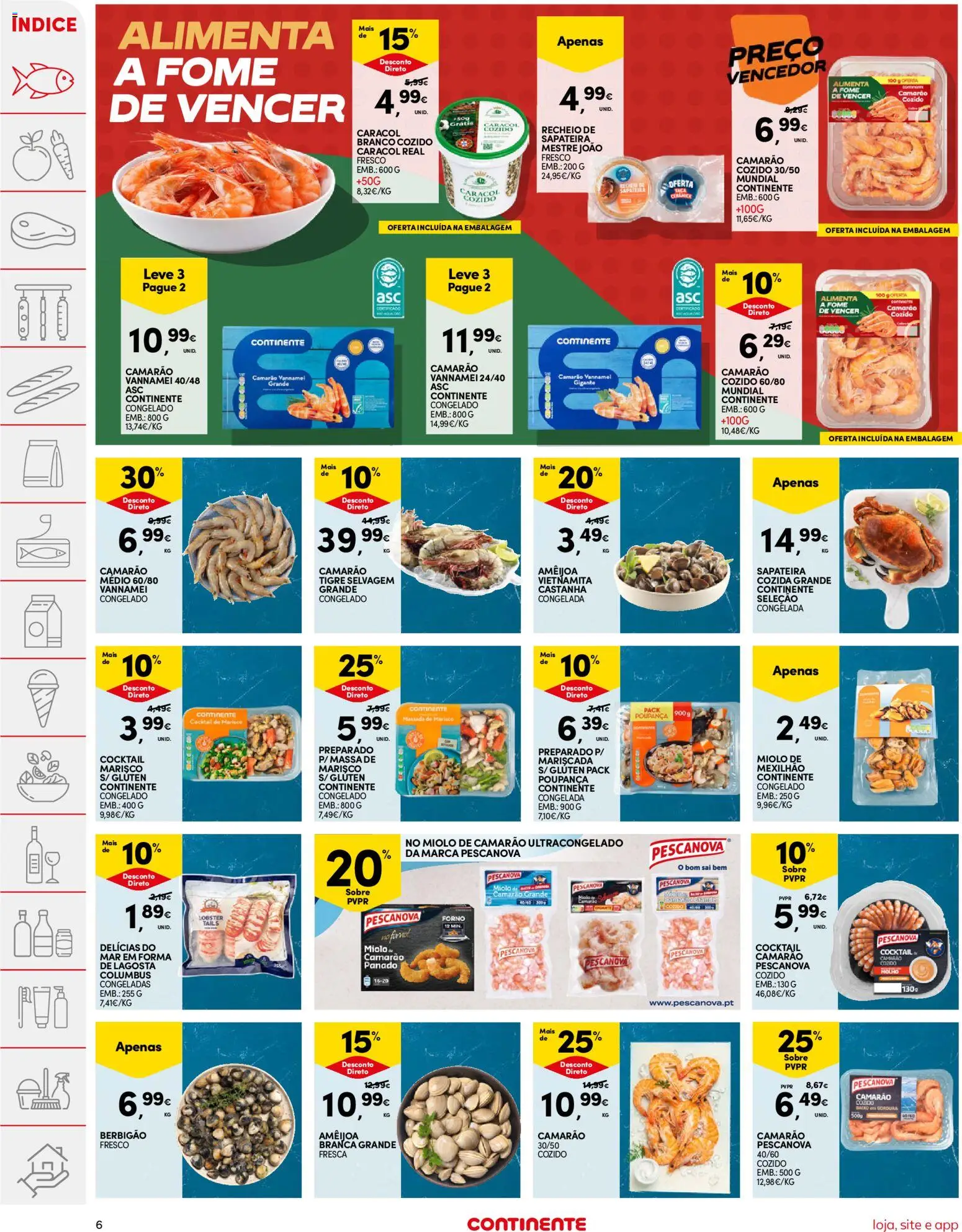 Continente folheto │ válido de 16.06.2026 | Página: 6 | Produtos: Forno, Lagosta, Sapateira, Massa