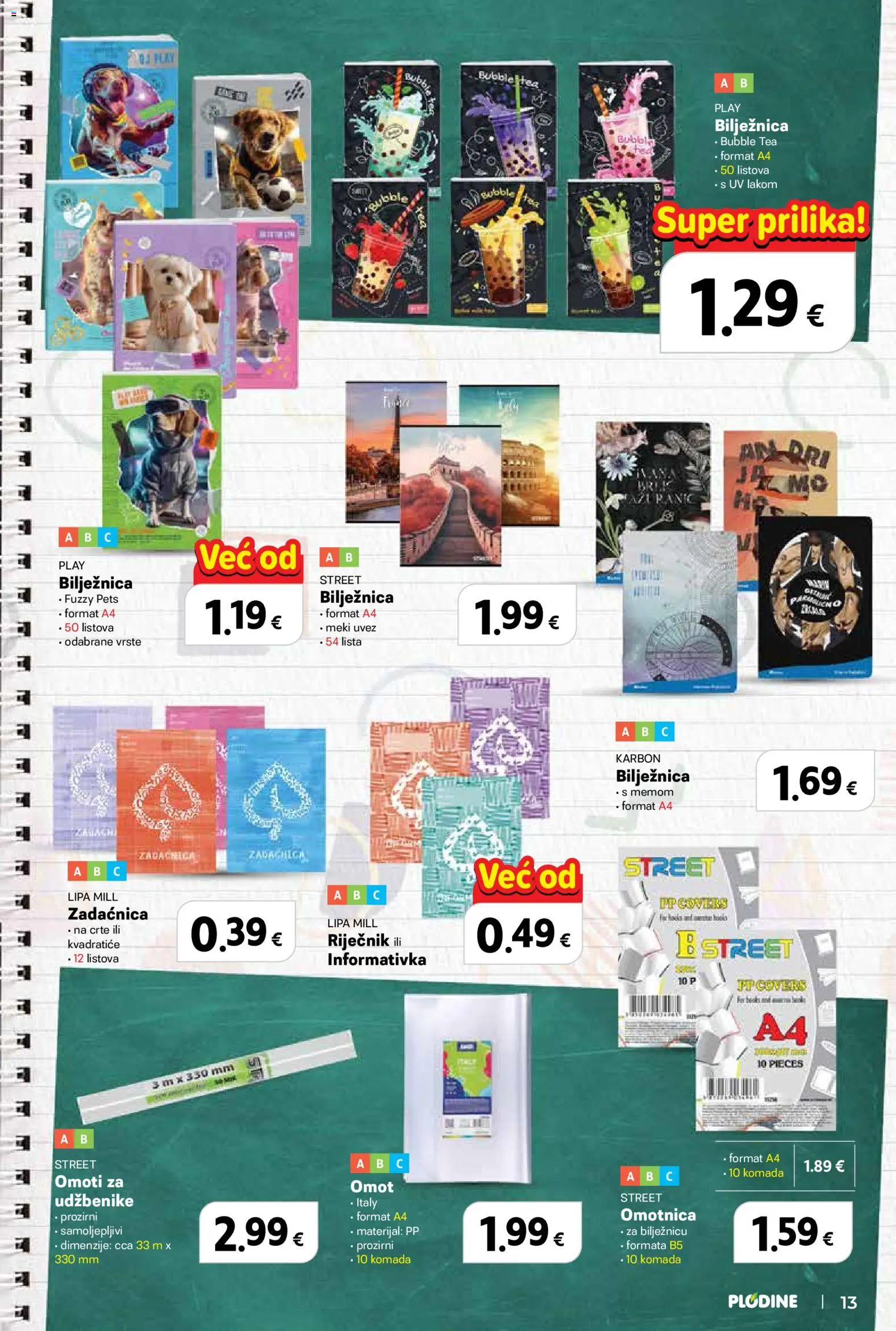 Plodine katalog | vrijedi od 13.08.2026 | Stranica: 13 | Proizvodi: Notebook, Bilježnica