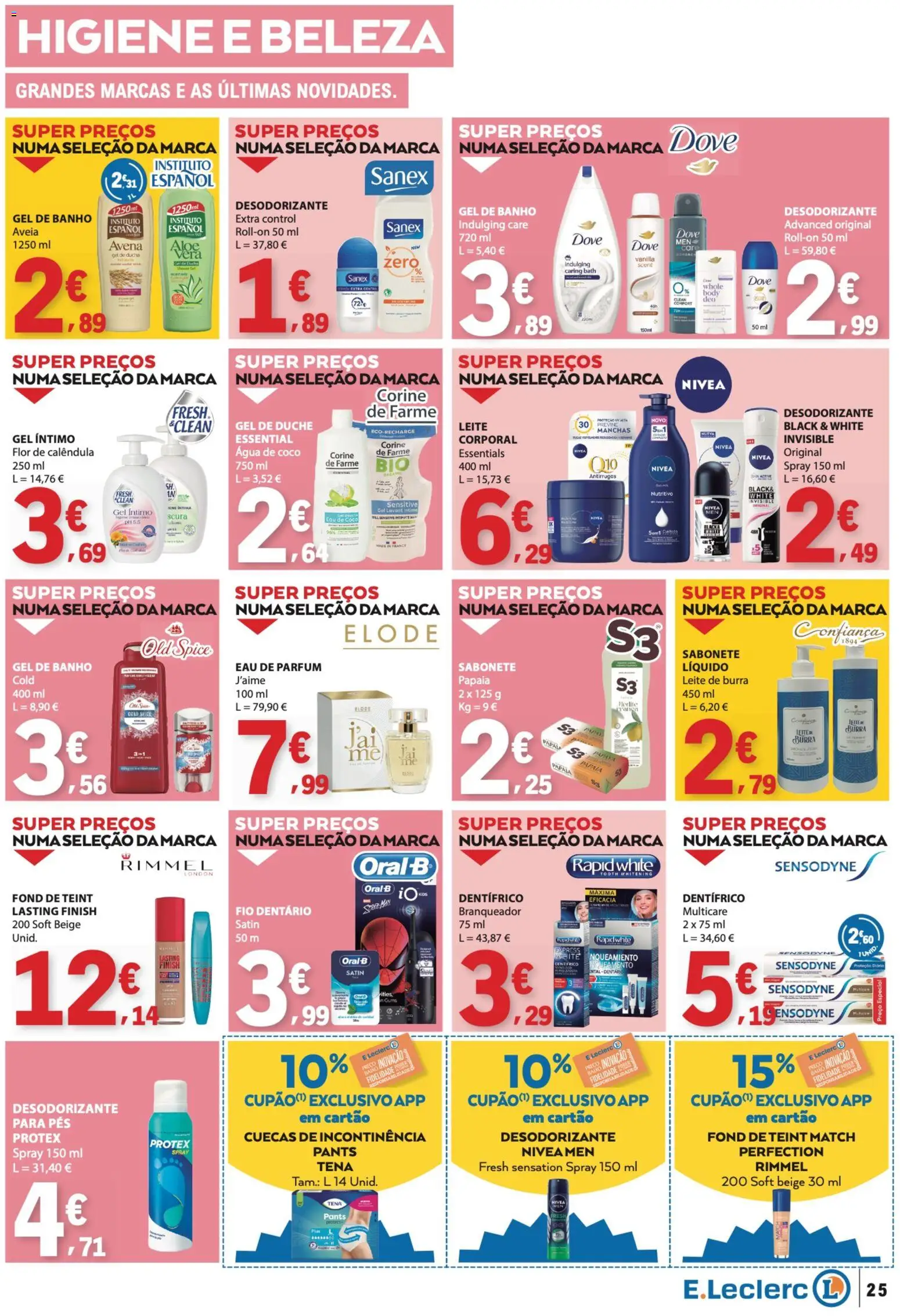 E.Leclerc folheto │ válido de 08/10/2026 | Página: 25 | Produtos: Sabonete líquido, Sabonete, Banho, Coco