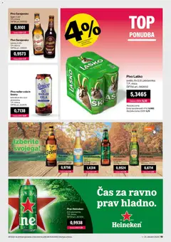 Mercator katalog akcije – veljaven od 01.10.2026 | Stran: 19 | Izdelki: Heineken, Kos, Radler, Pivo