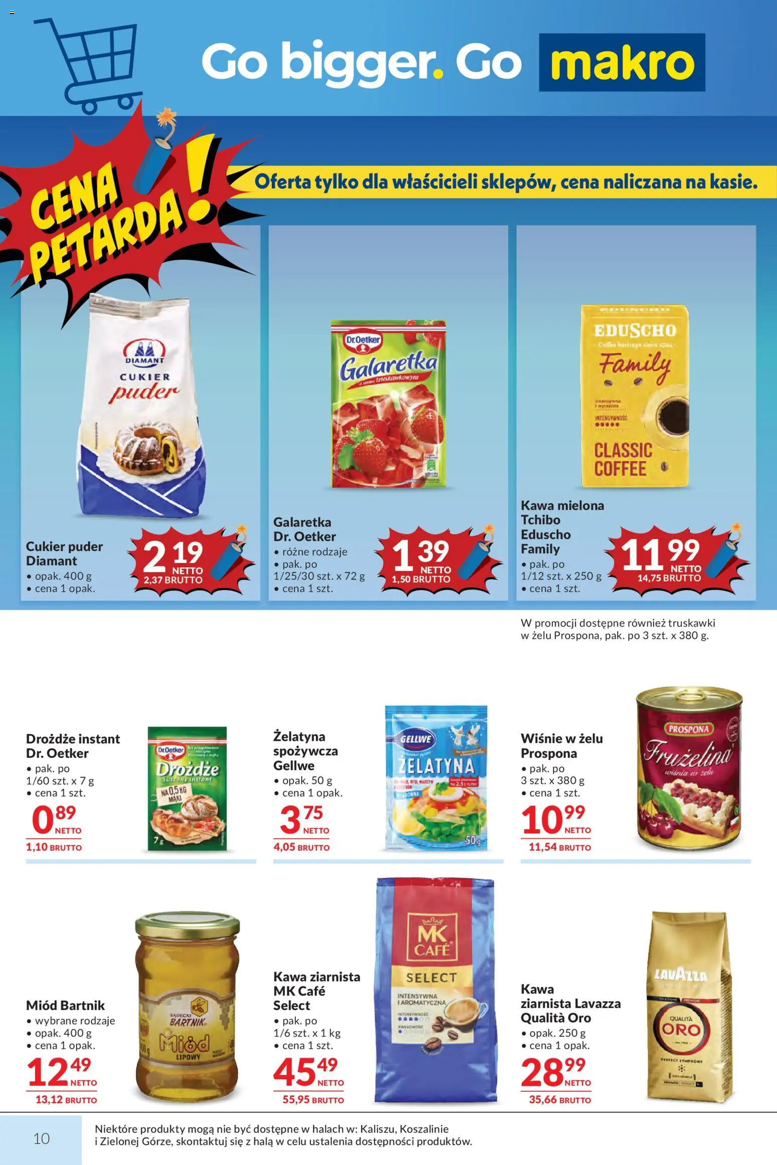 Makro gazetka od 21.07.2026 | Strona: 10 | Produkty: Miód, Puder, Truskawki, Kawa mielona