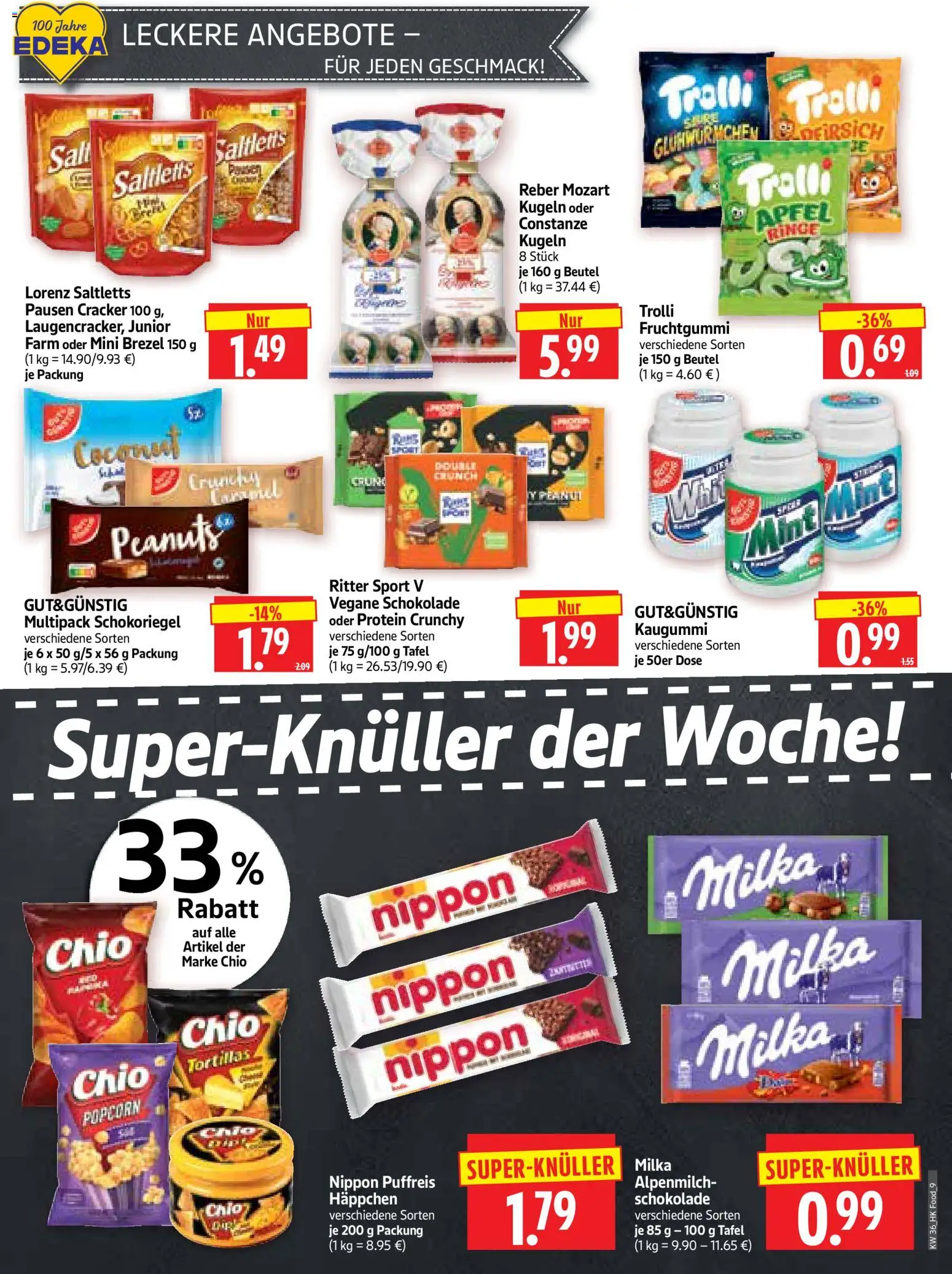 HERKULES Prospekt – gültig ab 31.08.2026 | Seite: 9 | Produkte: Kaugummi, Ritter sport, Äpfel, Milka