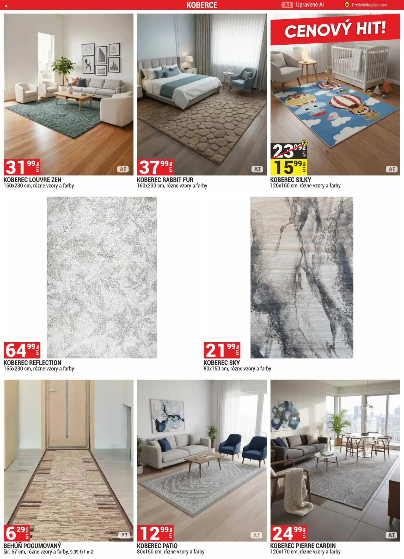 Nové Merkury Market akcie – leták je platný od 01.09.2026 | Strana: 12 | Produkty: Koberec, Koberce