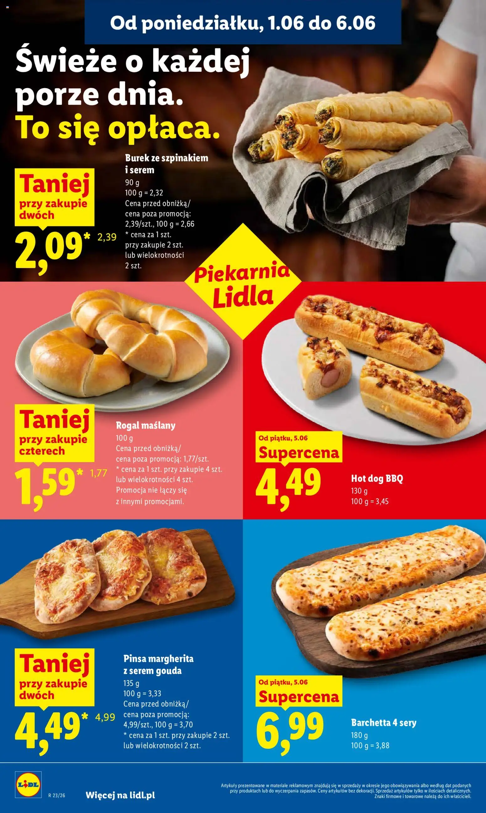 Lidl Polsko leták od 05.06.2026 | Strana: 50 | Produkty: Gouda, Hot dog, Pinsa, Burek