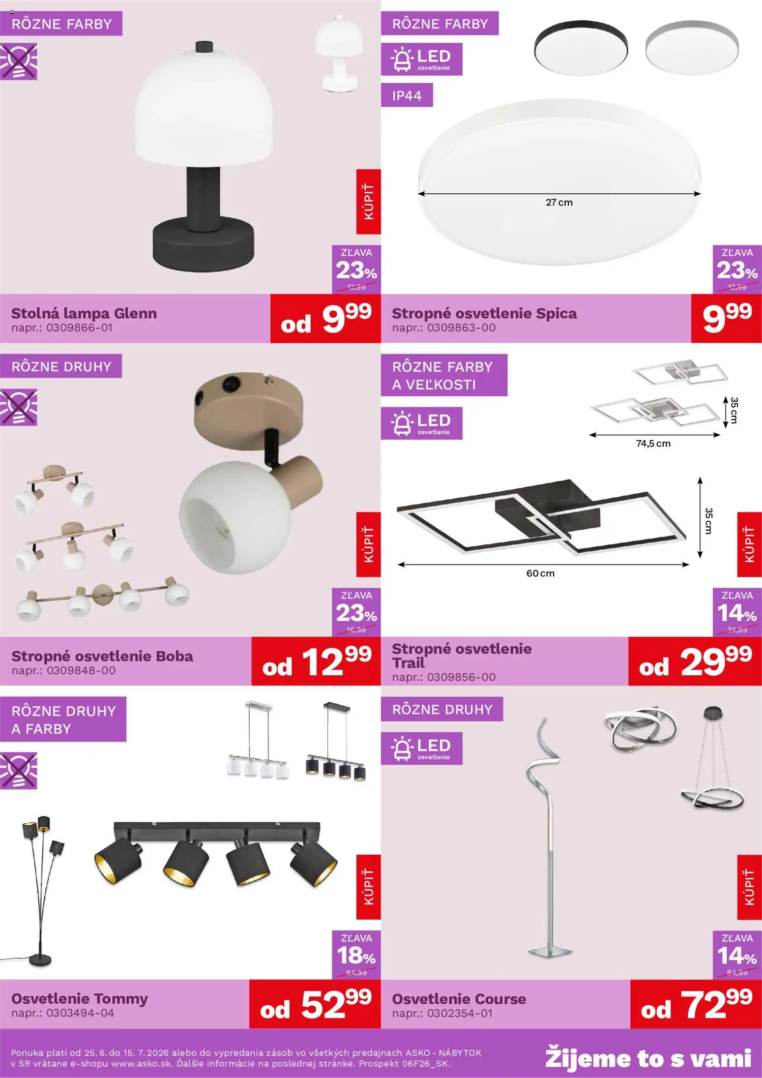 Nové ASKO nábytok akcie – leták je platný od 25.06.2026 | Strana: 4 | Produkty: Nábytok, Osvetlenie, Lampa, Stolná lampa
