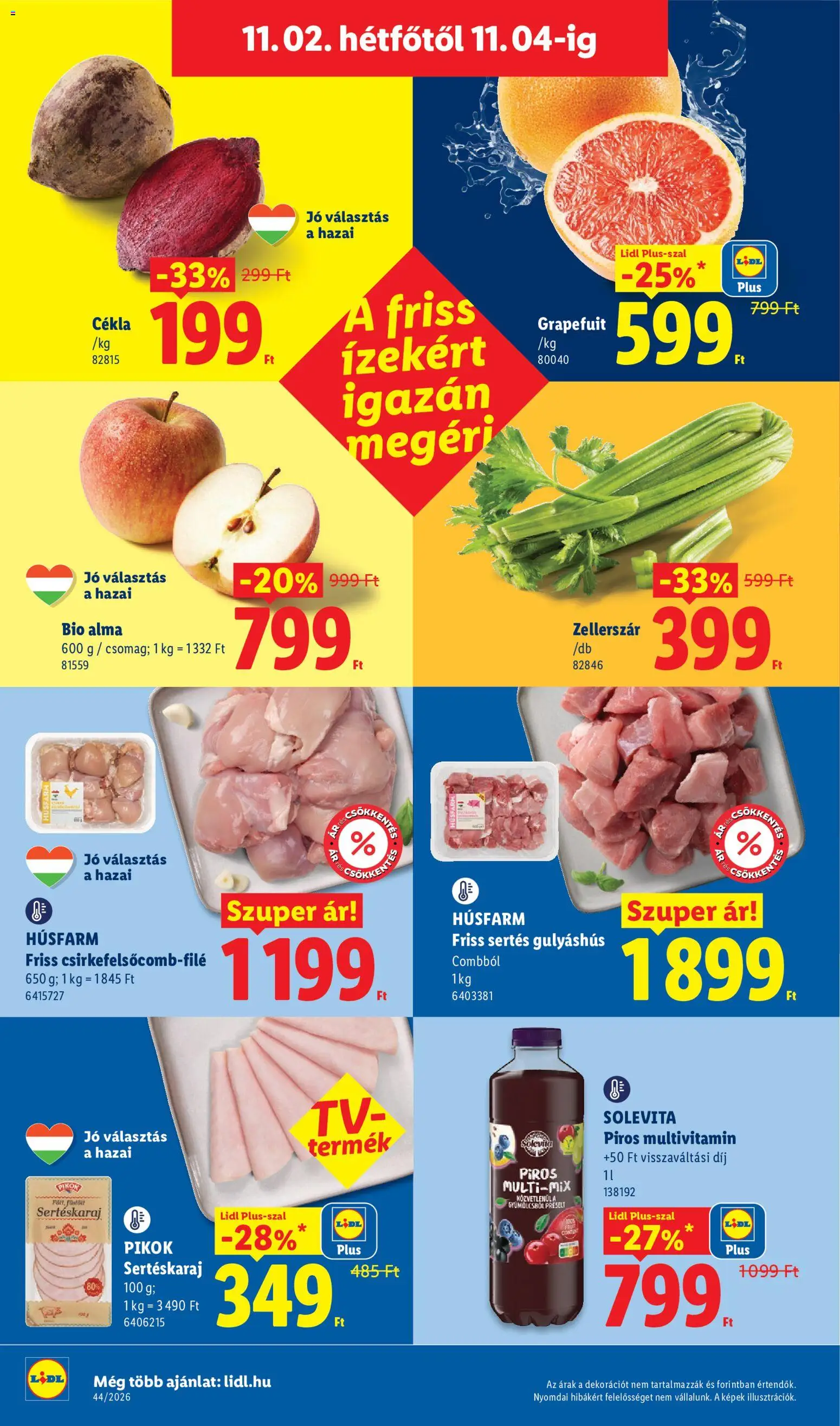 Lidl akciós ujság - amely érvényes a következő dátumtól: 2026.10.29. | Oldal: 60