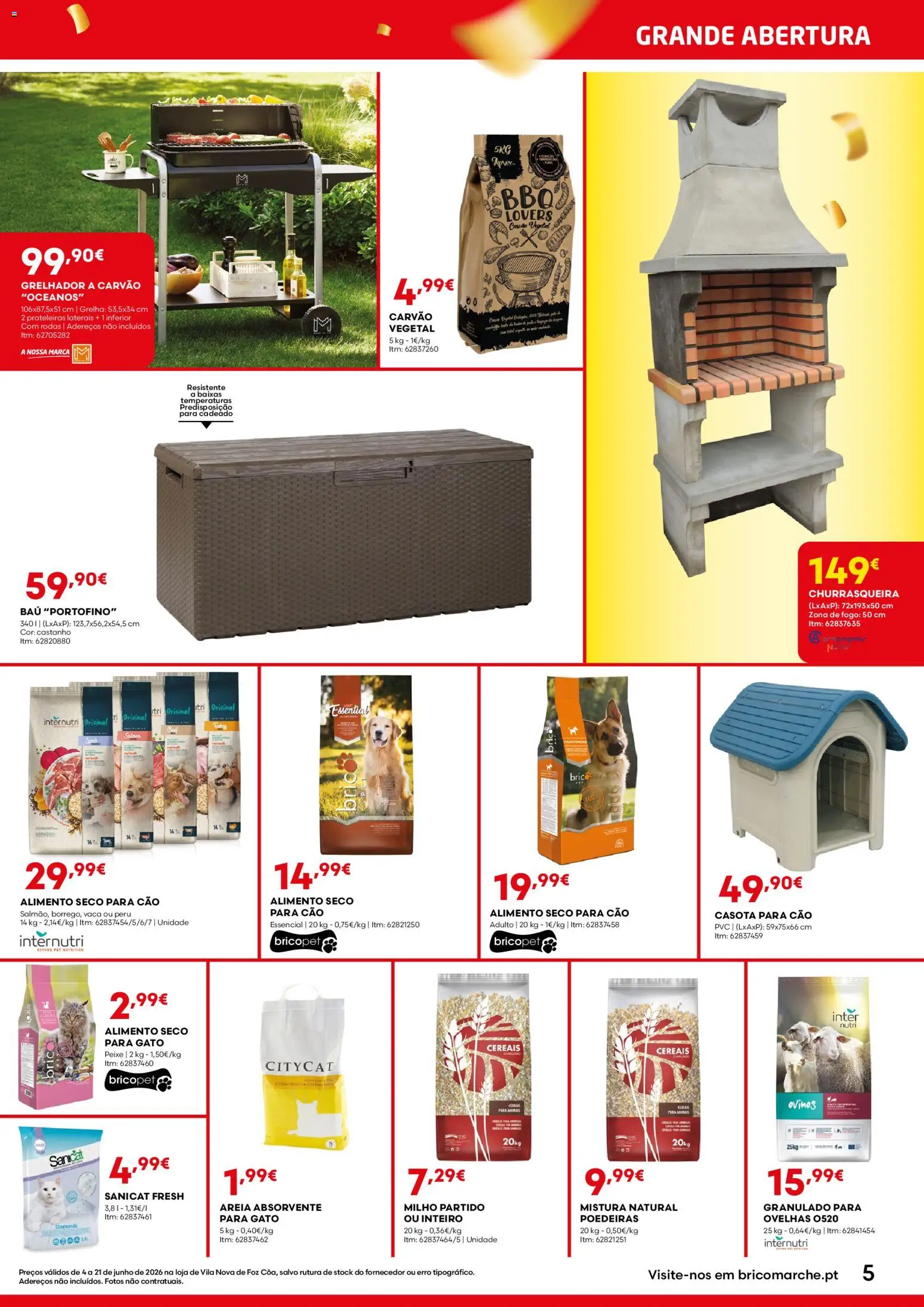 BricoMarché folheto │ válido de 04.06.2026 | Página: 5 | Produtos: Areia, Peixe, Cereais, Milho