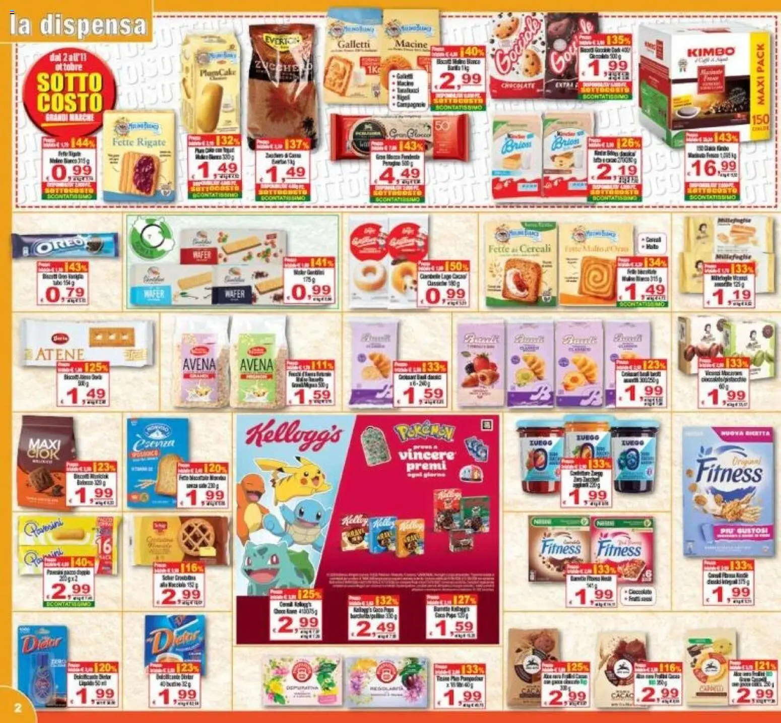 Volantino CTS del 02/10/2026 | Pagina: 2 | Prodotti: Cereali, Plumcake, Cacao, Kimbo