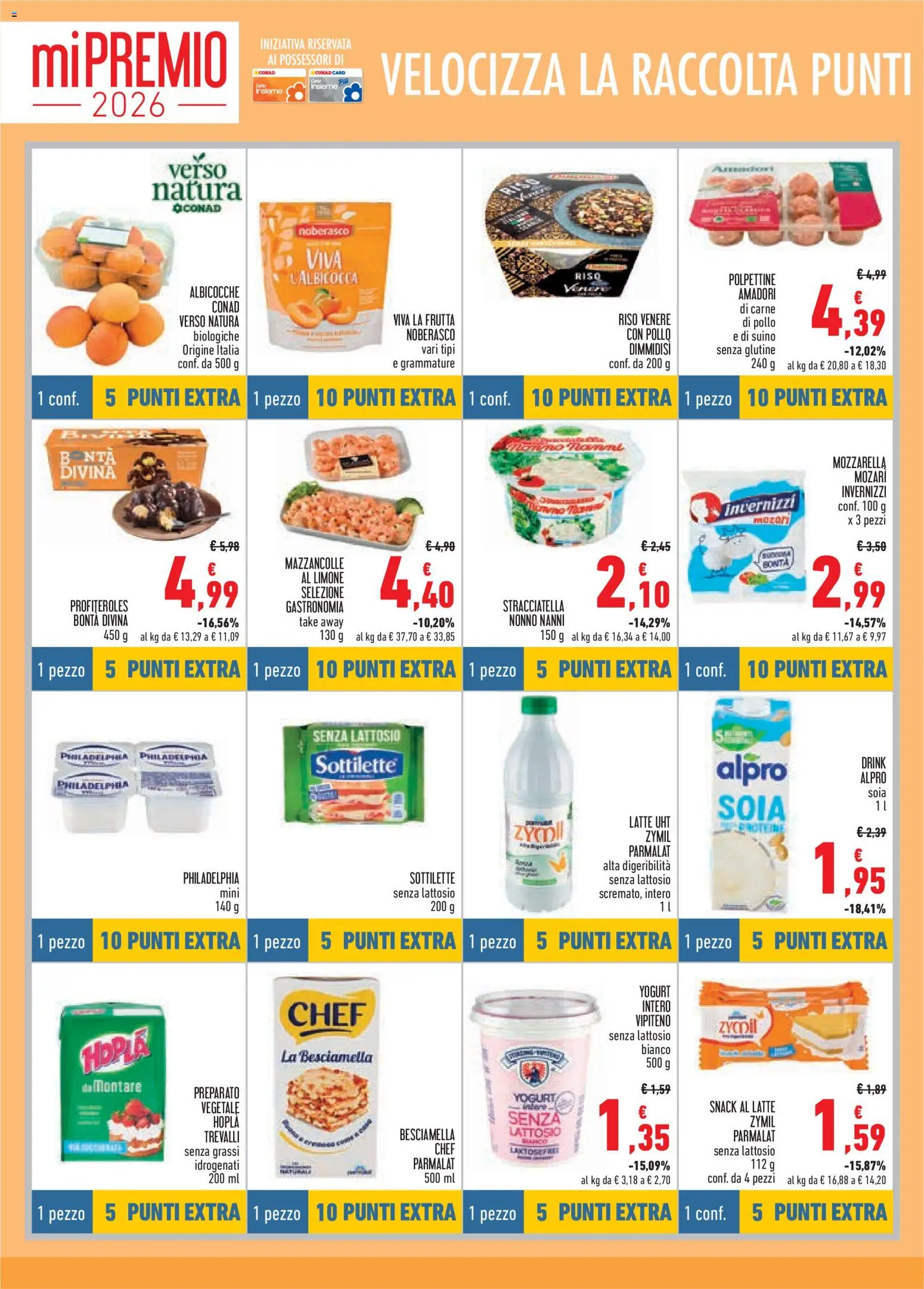 Volantino Conad del 21.05.2026 | Pagina: 8 | Prodotti: Pollo, Mazzancolle, Mozzarella, Besciamella