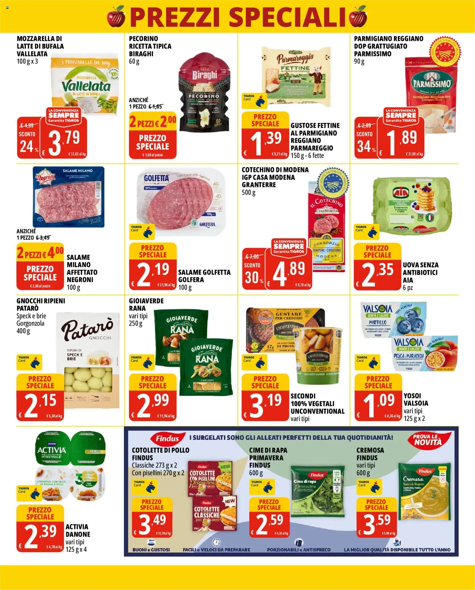 Volantino Tigros del 13/10/2026 | Pagina: 2 | Prodotti: Uova, Latte, Gorgonzola, Cotechino