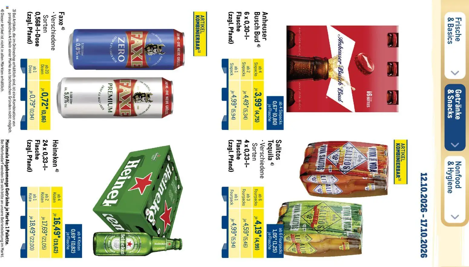 Metro Black Friday – gültig ab 12.10.2026 | Seite: 22 | Produkte: Heineken, Tequila, Pril