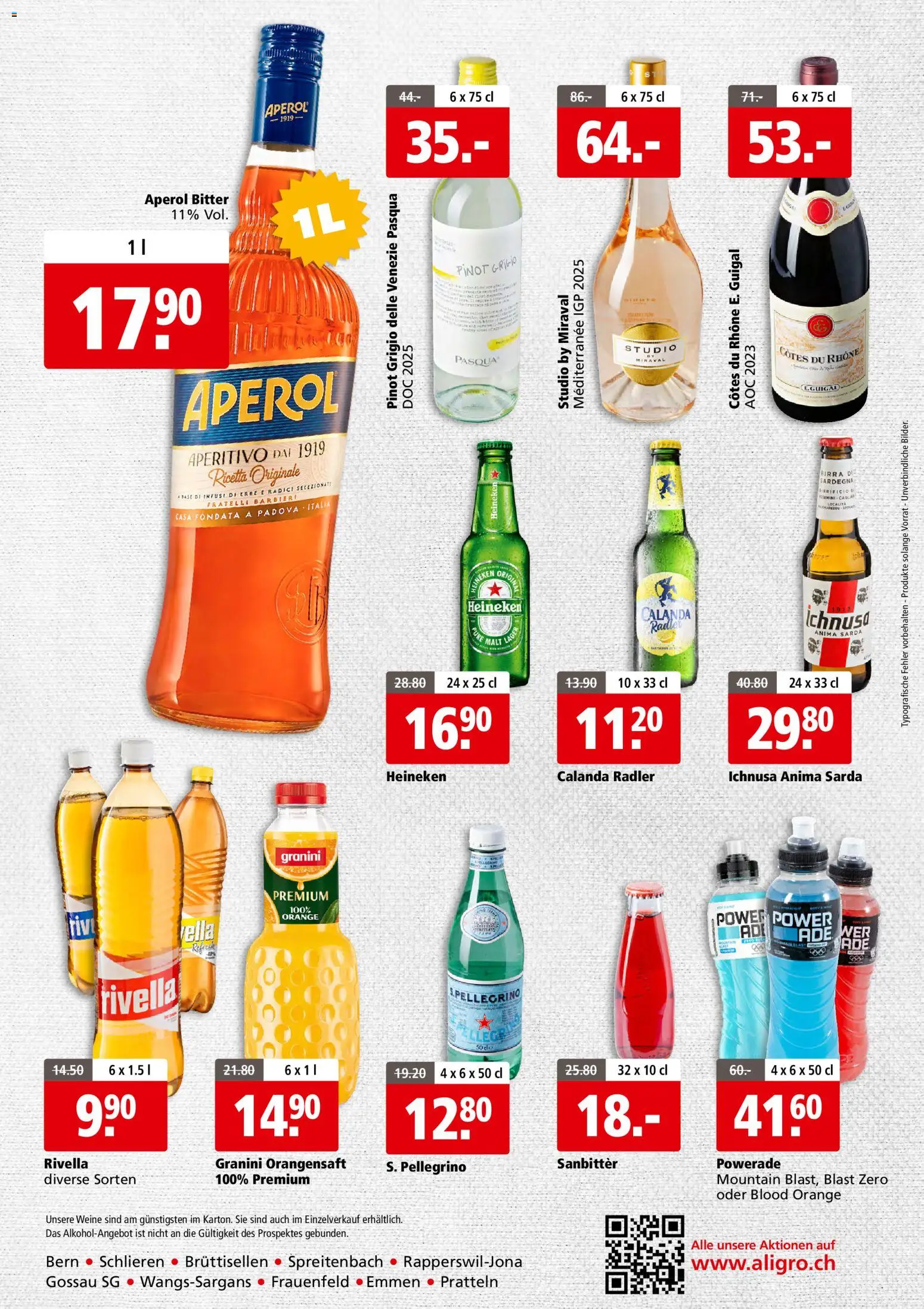 Aligro aktionen Business Schlieren, Gossau SG, Frauenfeld, Rapperswil-Jona, Sargans, Bern – gültig ab 15.06.2026 | Seite: 4 | Produkte: Orangensaft
