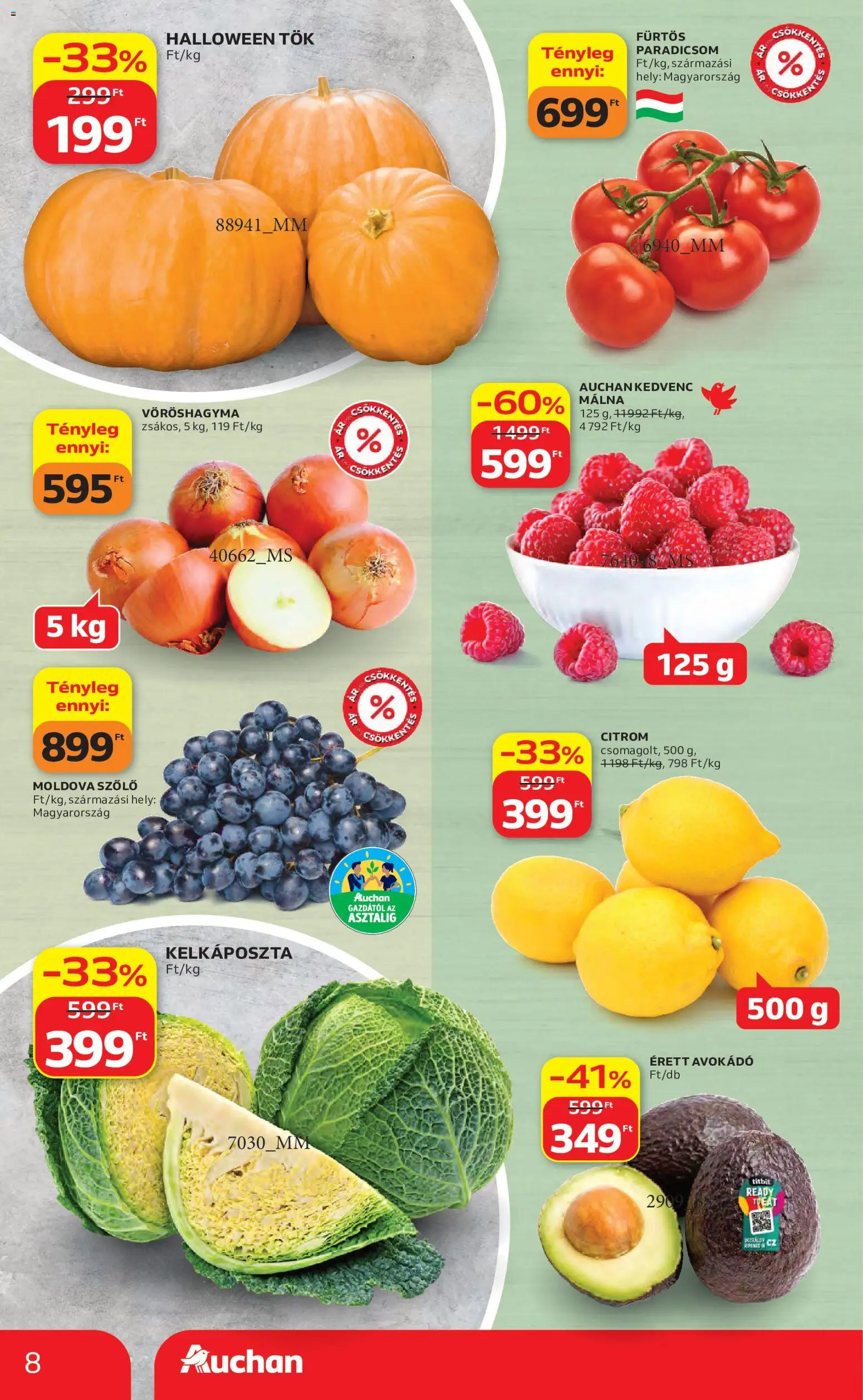 Auchan akciós ujság - amely érvényes a következő dátumtól: 2026.10.22. | Oldal: 8