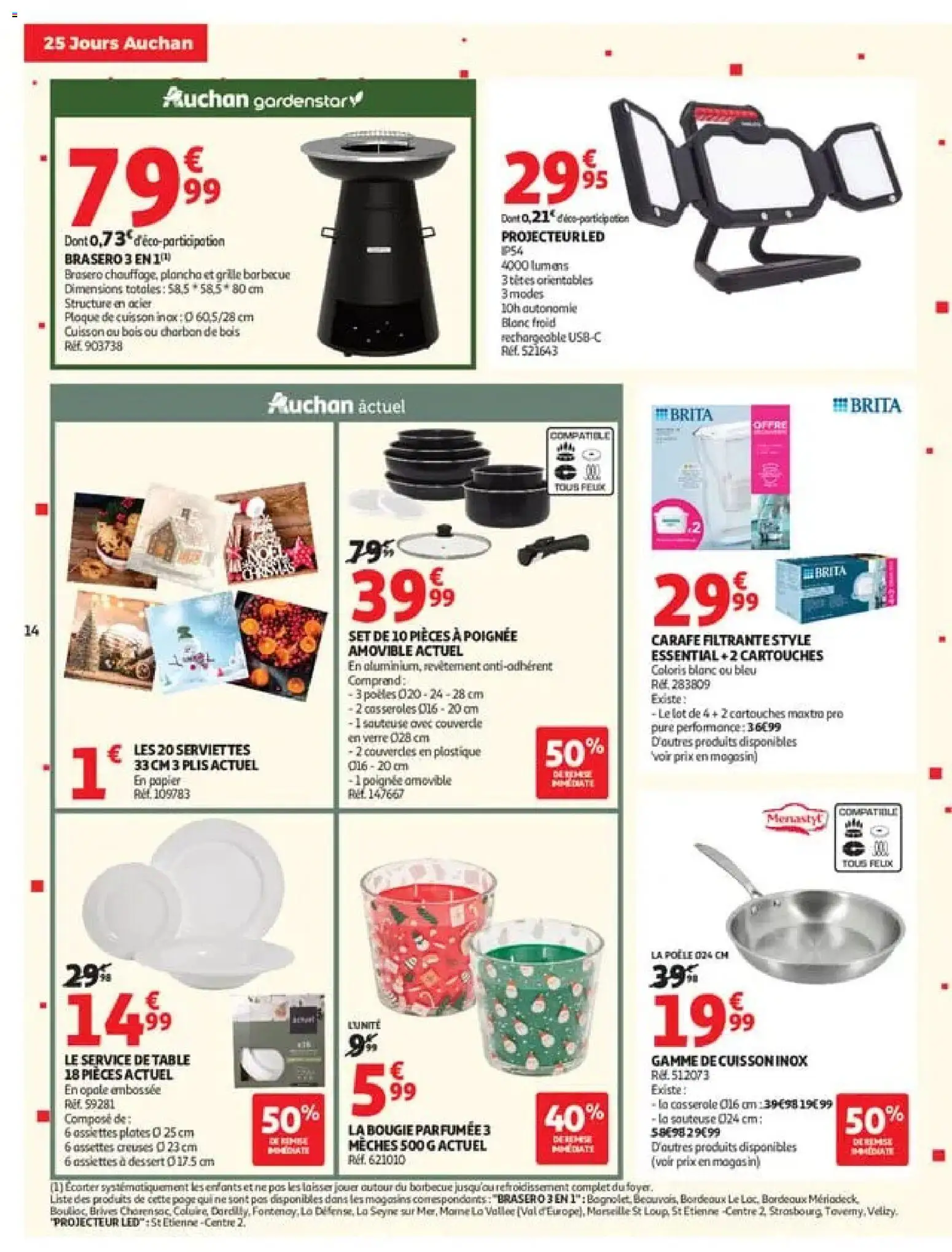 {H1} | Page: 14 | Produits: Dessert, Assiettes plates, Bougie parfumee, Serviettes